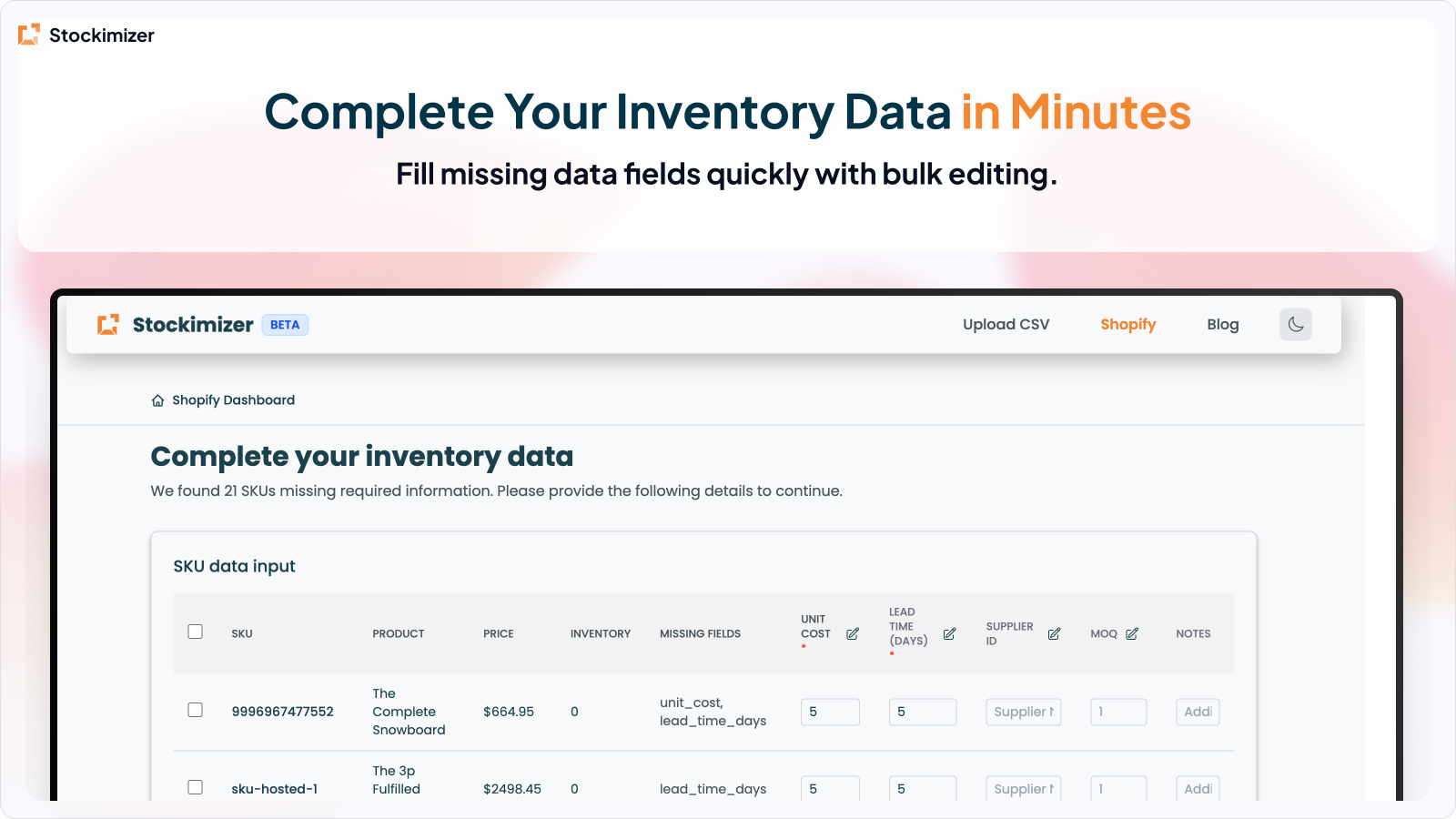 Stockimizer screenshot 5
