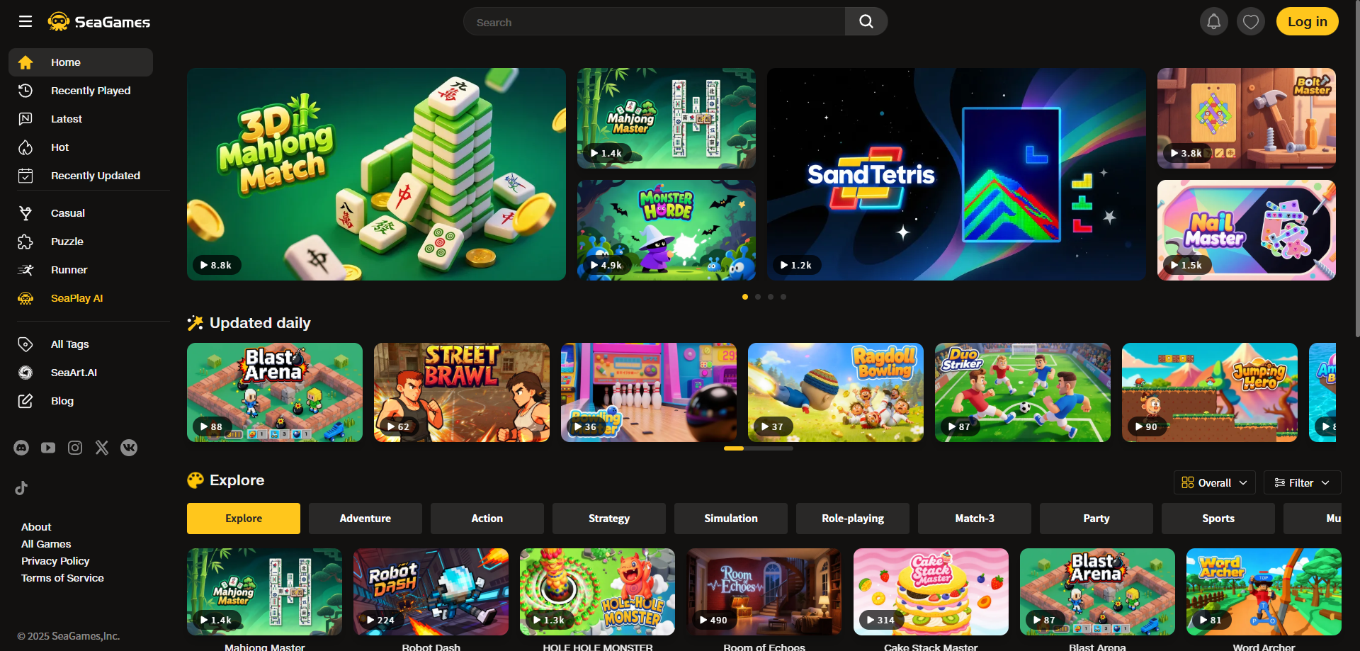 Seagames –Ad-Free Browser Games Platform screenshot 3