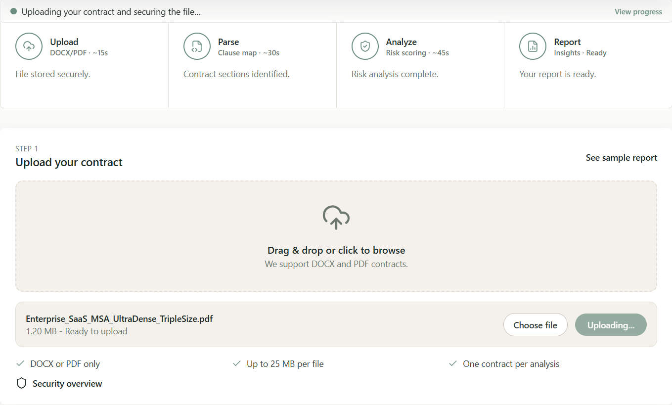 ClearSigna - AI Contract Analysis  screenshot 3
