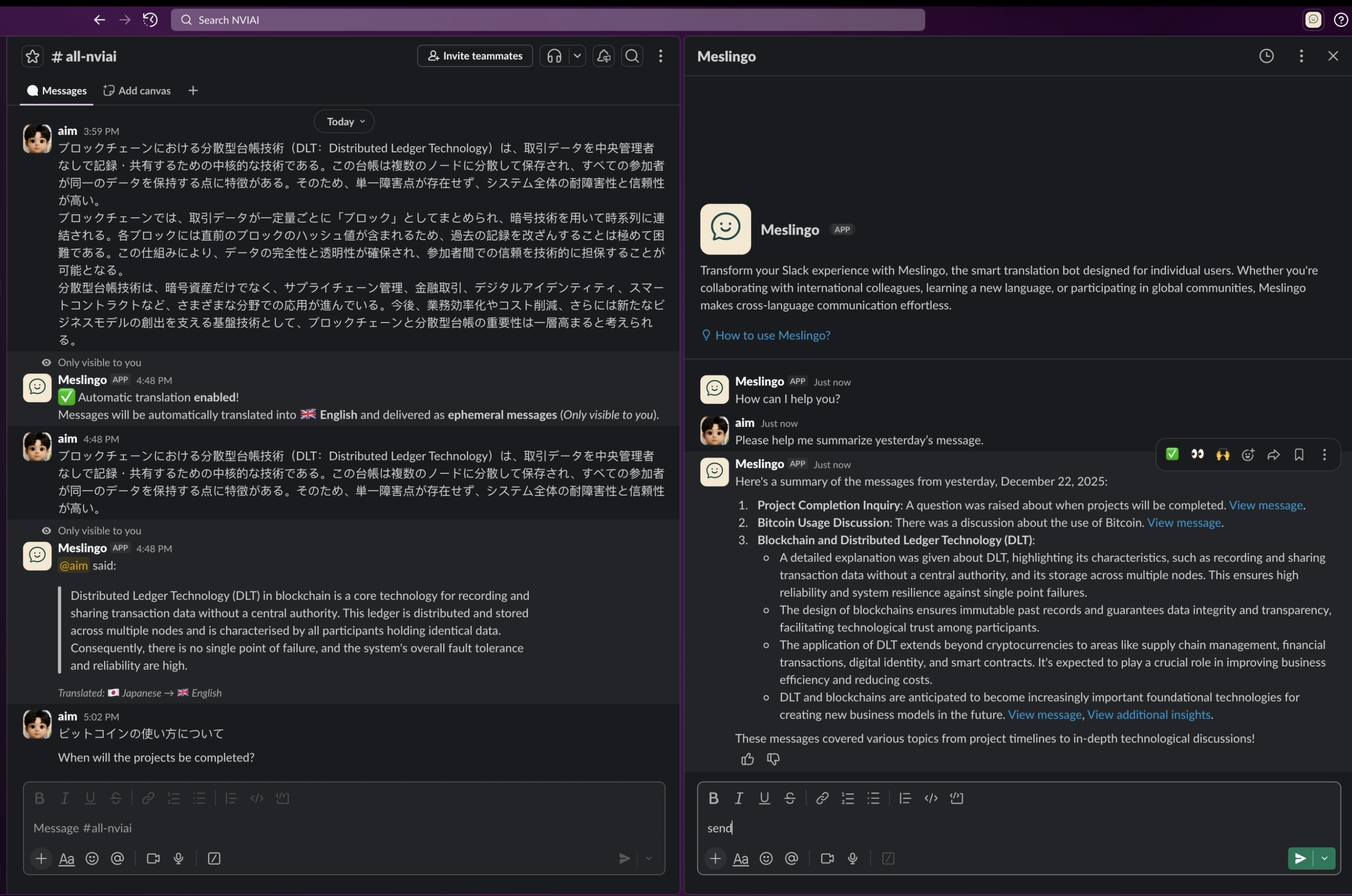 Meslingo Slack App screenshot 8