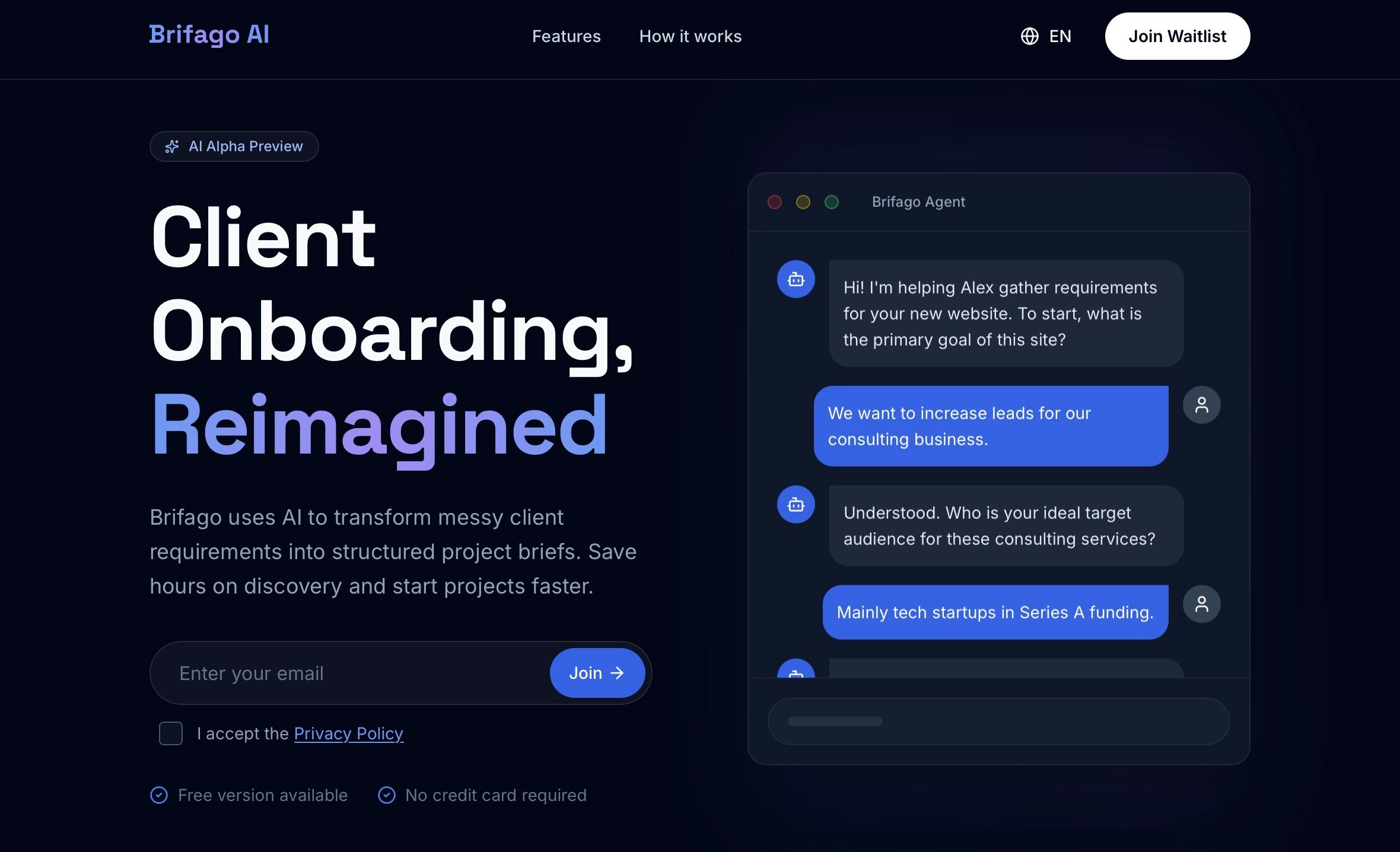 Brifago AI screenshot 1
