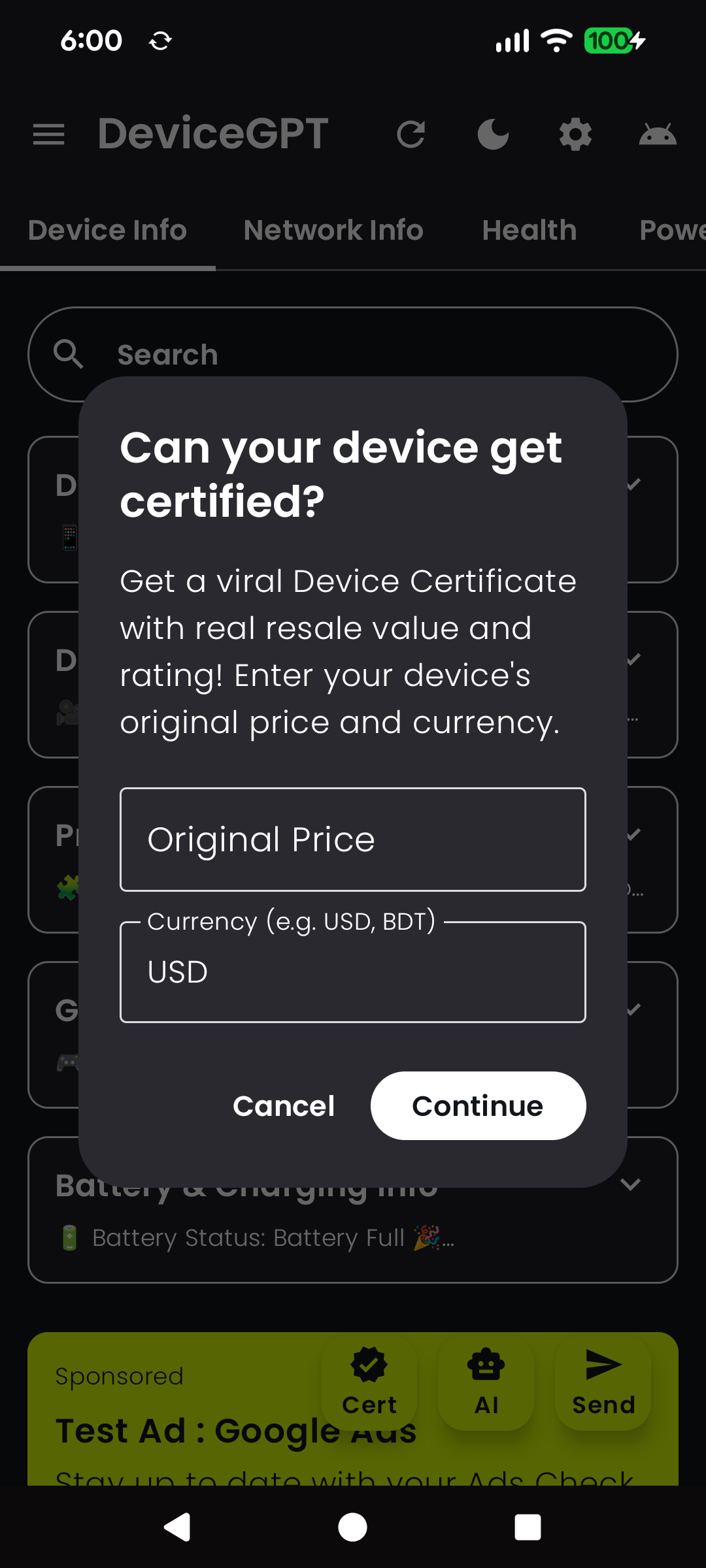 DeviceGPT screenshot 2