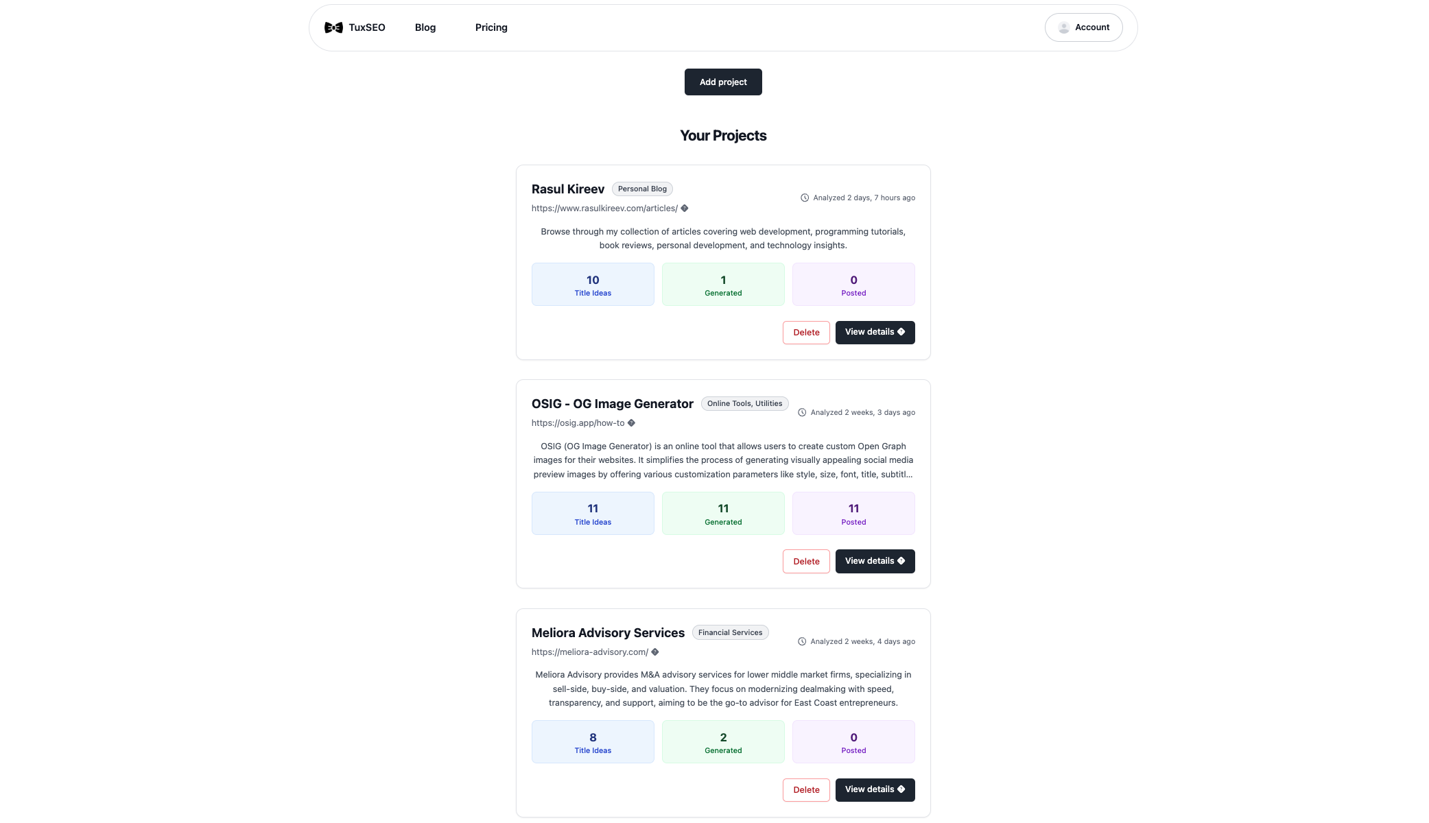 TuxSEO screenshot 3