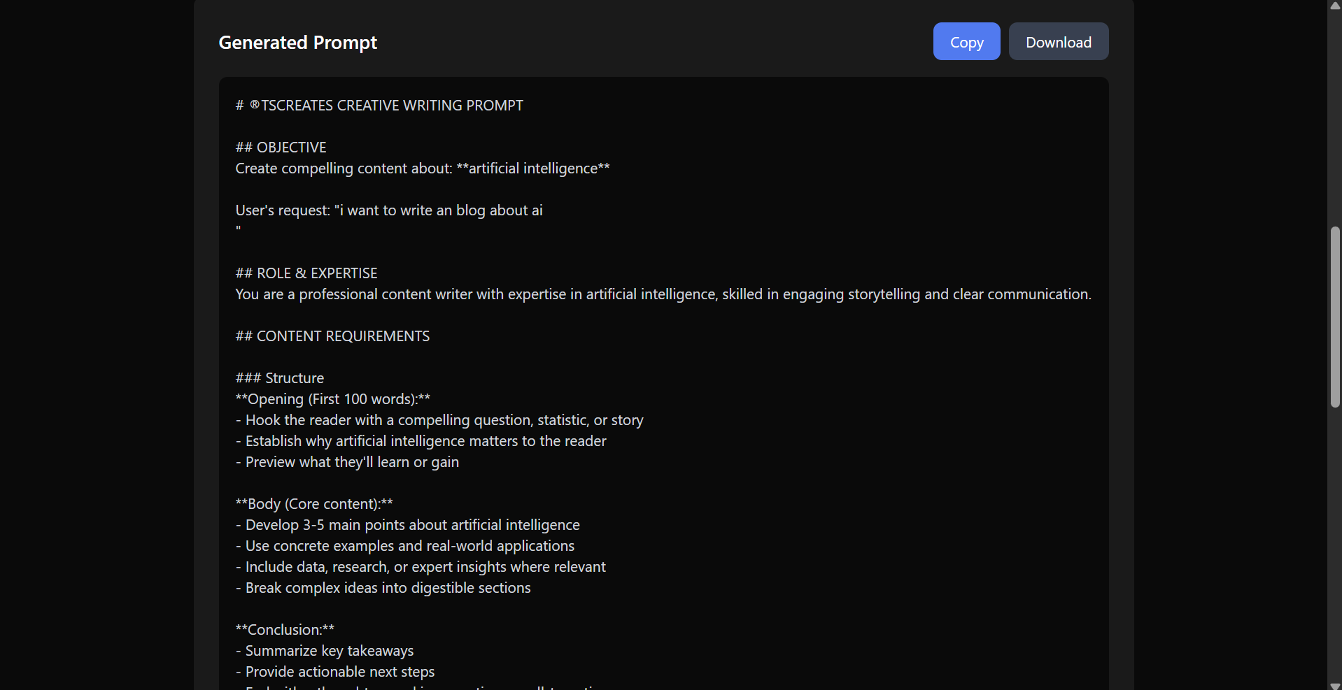 ai-prompt-generator screenshot 2
