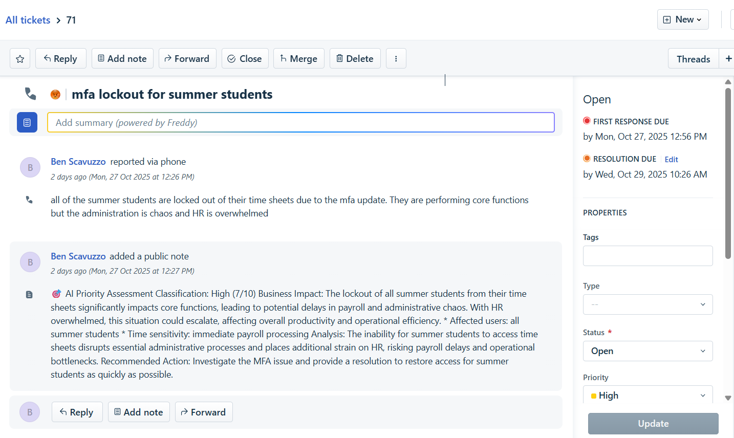 Ticket Priority Analyzer Agent screenshot 5