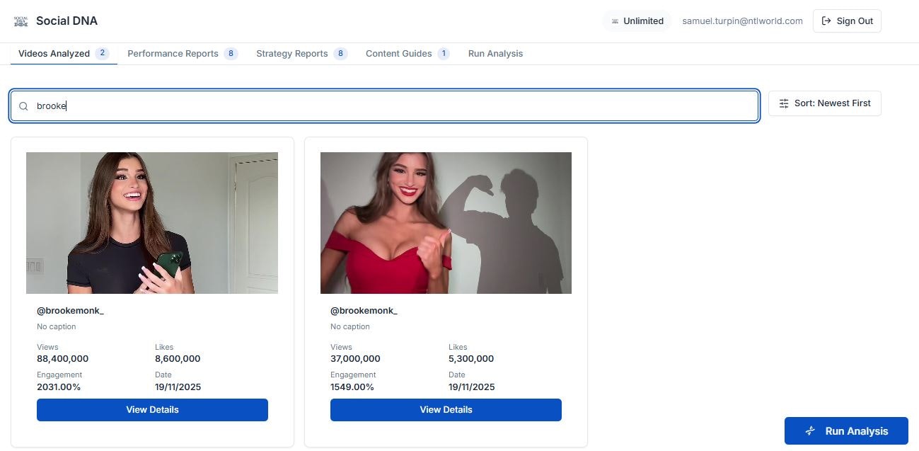 SocialDNA screenshot 2