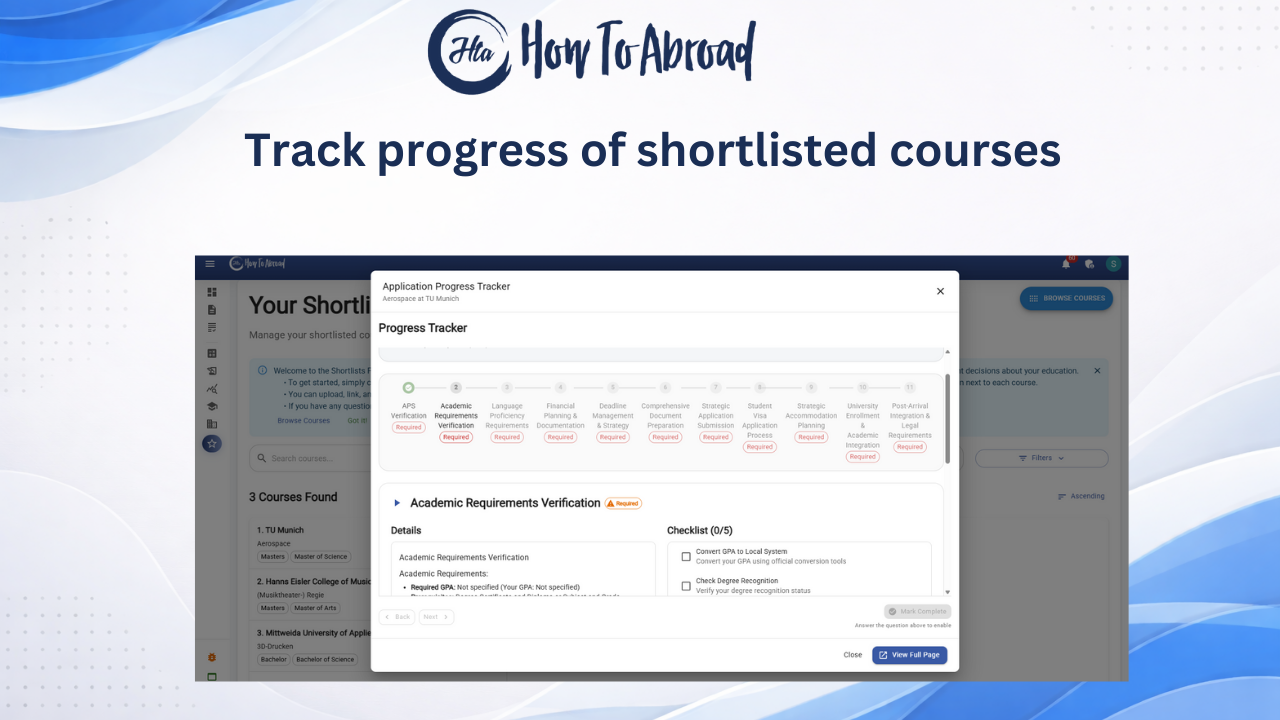 HowToAbroad: Application Tracker screenshot 12