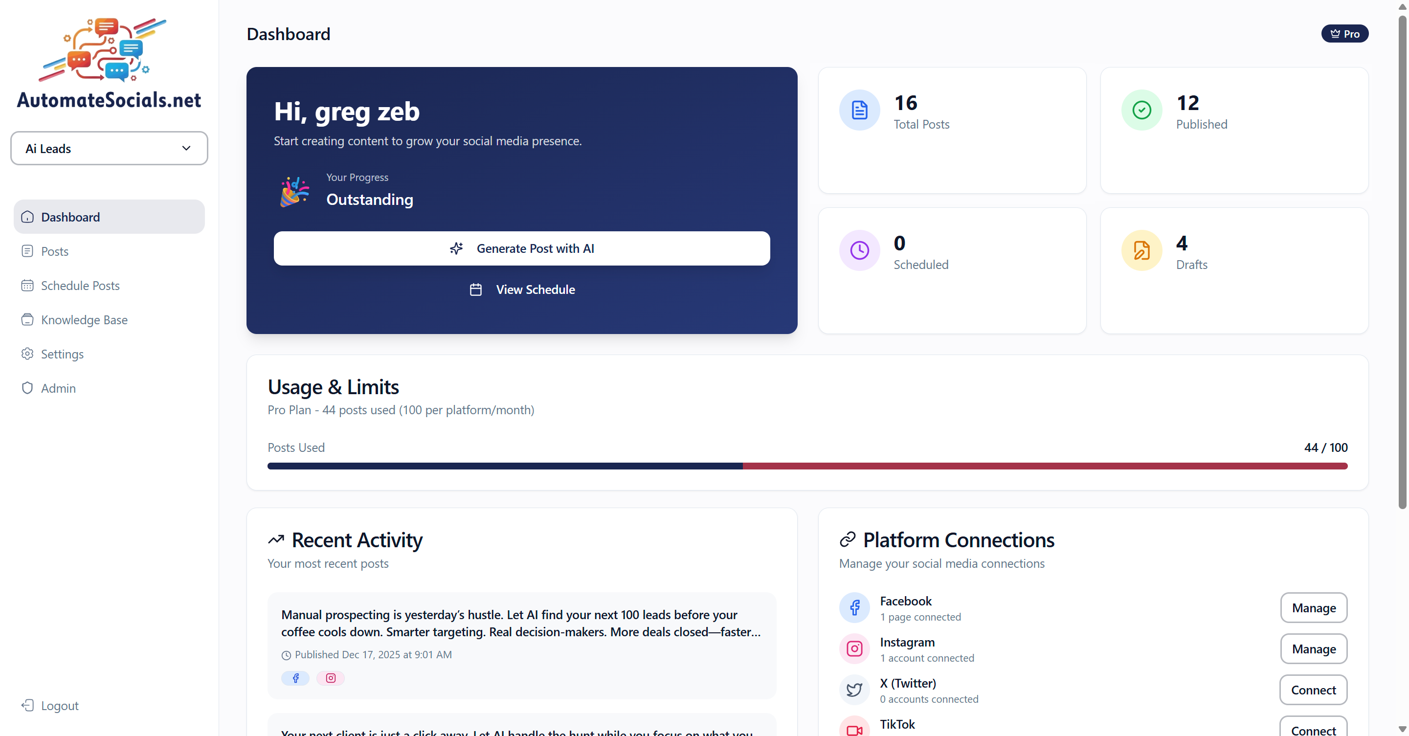 Fully Autonomous Social Media Management screenshot 3