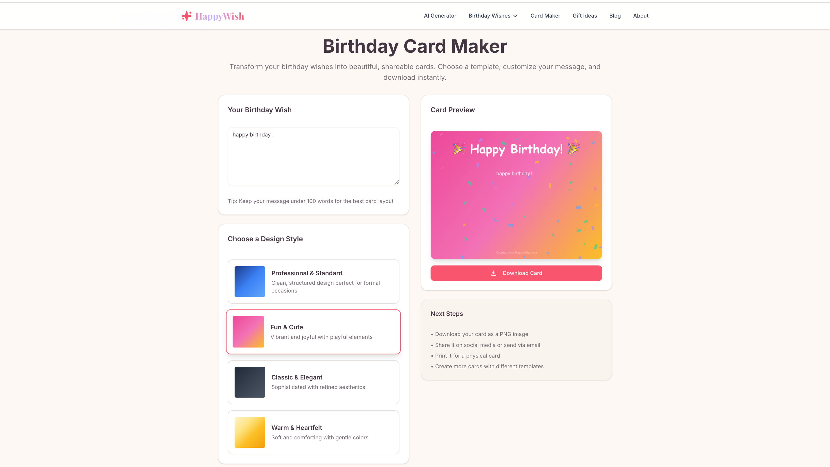 HappyWish screenshot 3