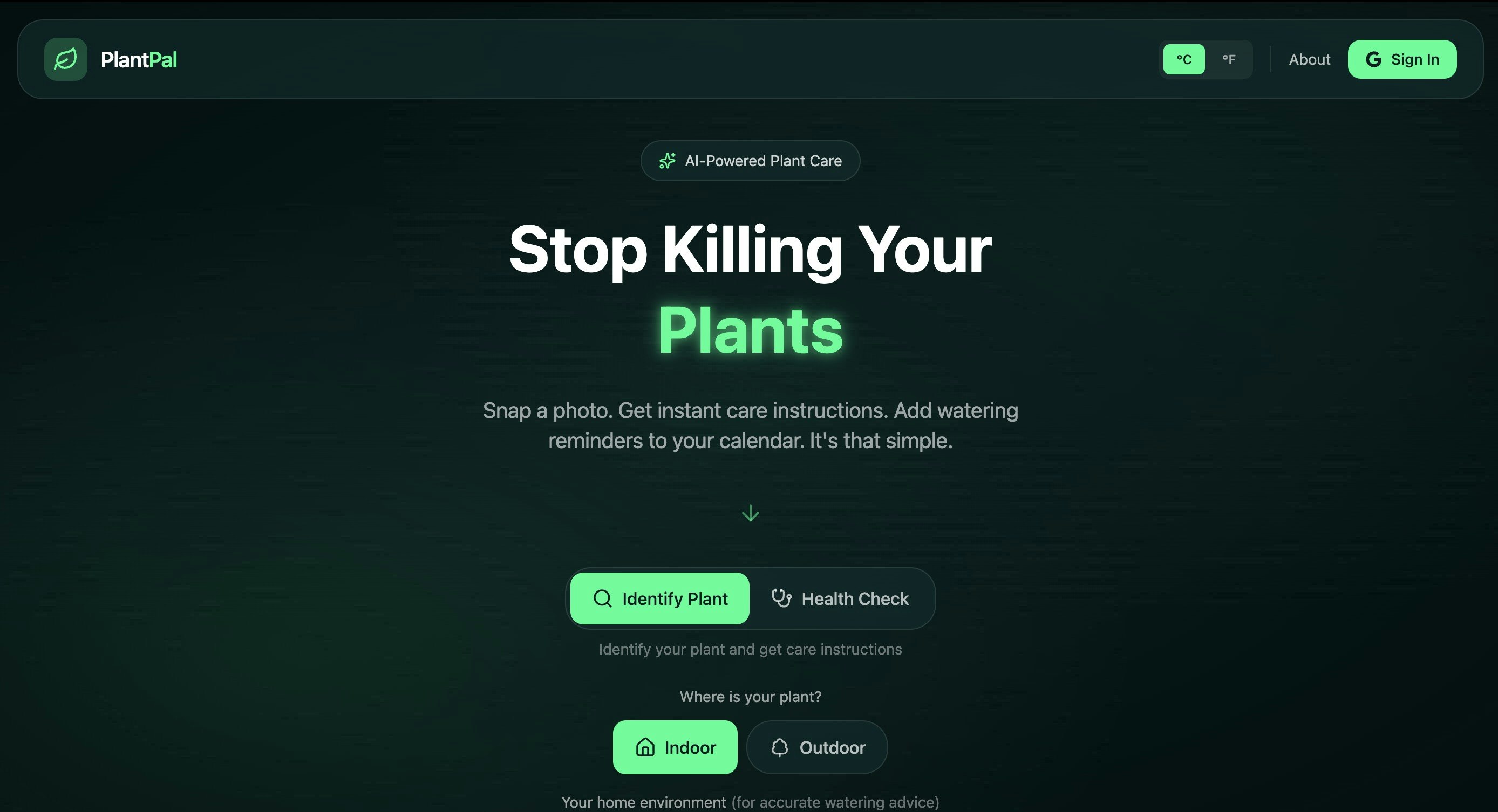 PlantPal (Free) AI Plant Care Assistant screenshot 1