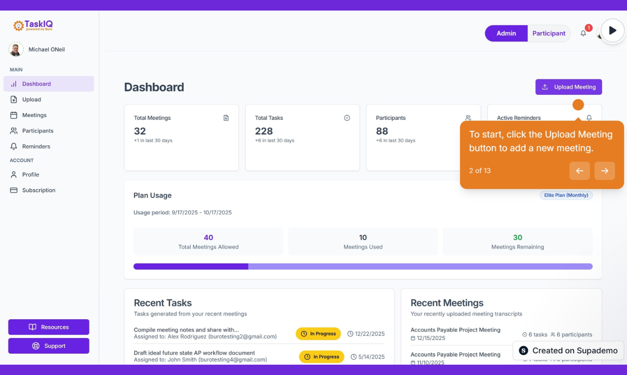 TaskIQ - Meeting tasks by email screenshot 2