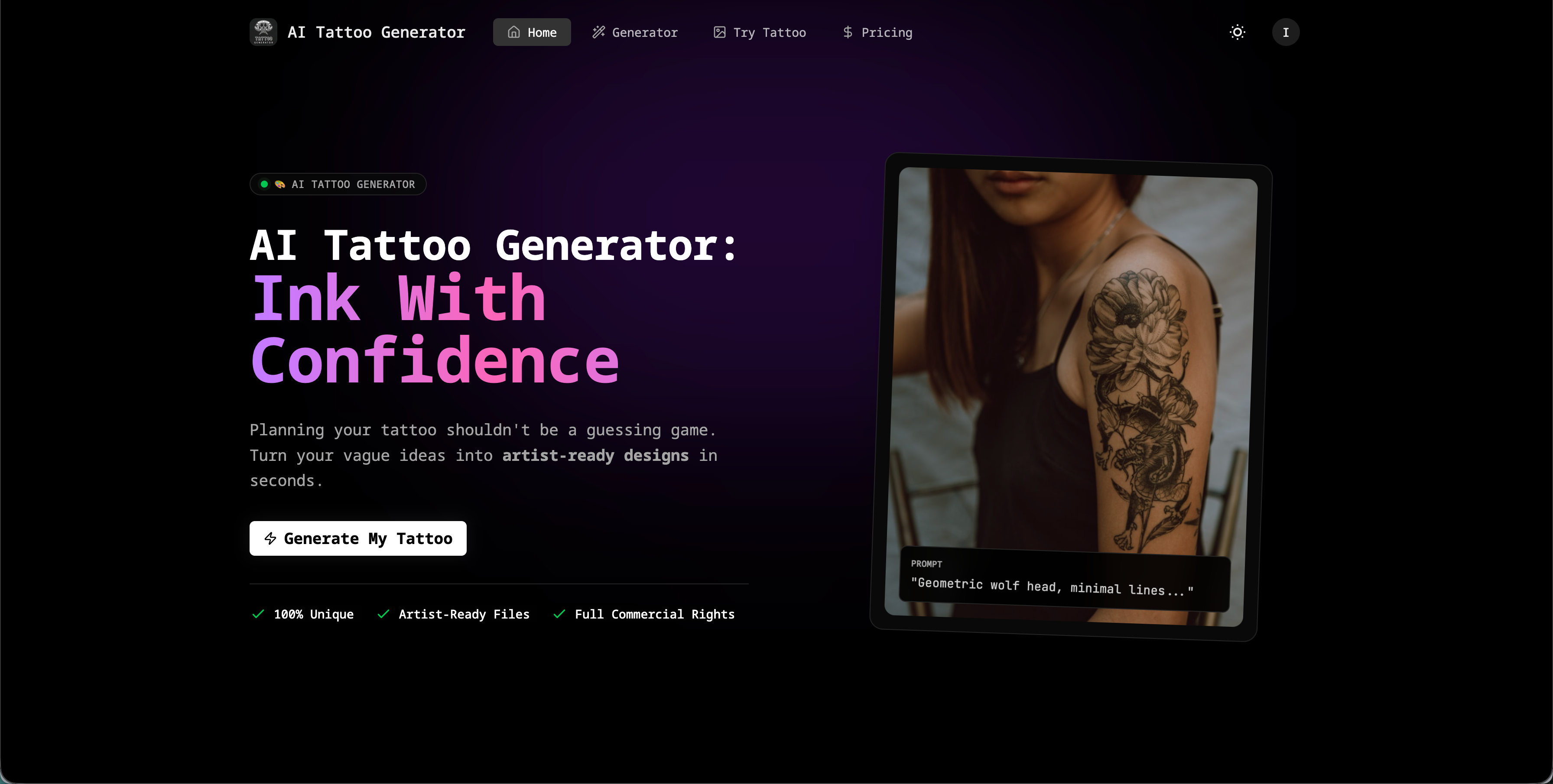 AI Tattoo Generator screenshot 1