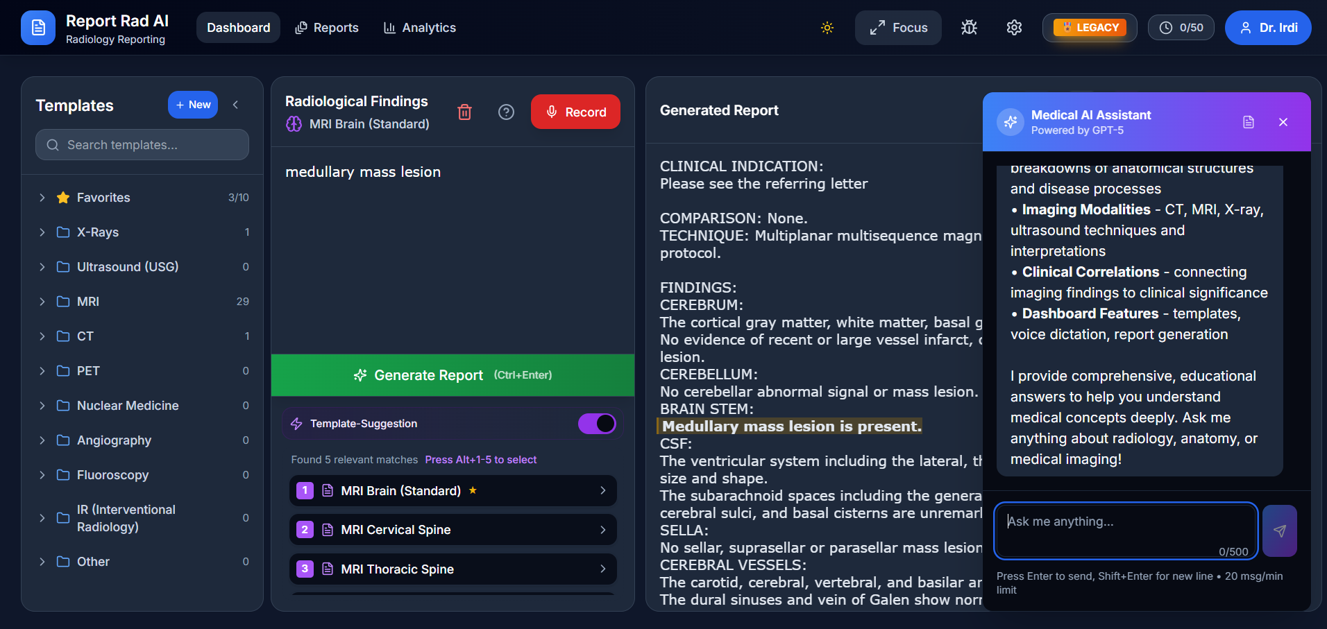 RAD Reporting with AI screenshot 2