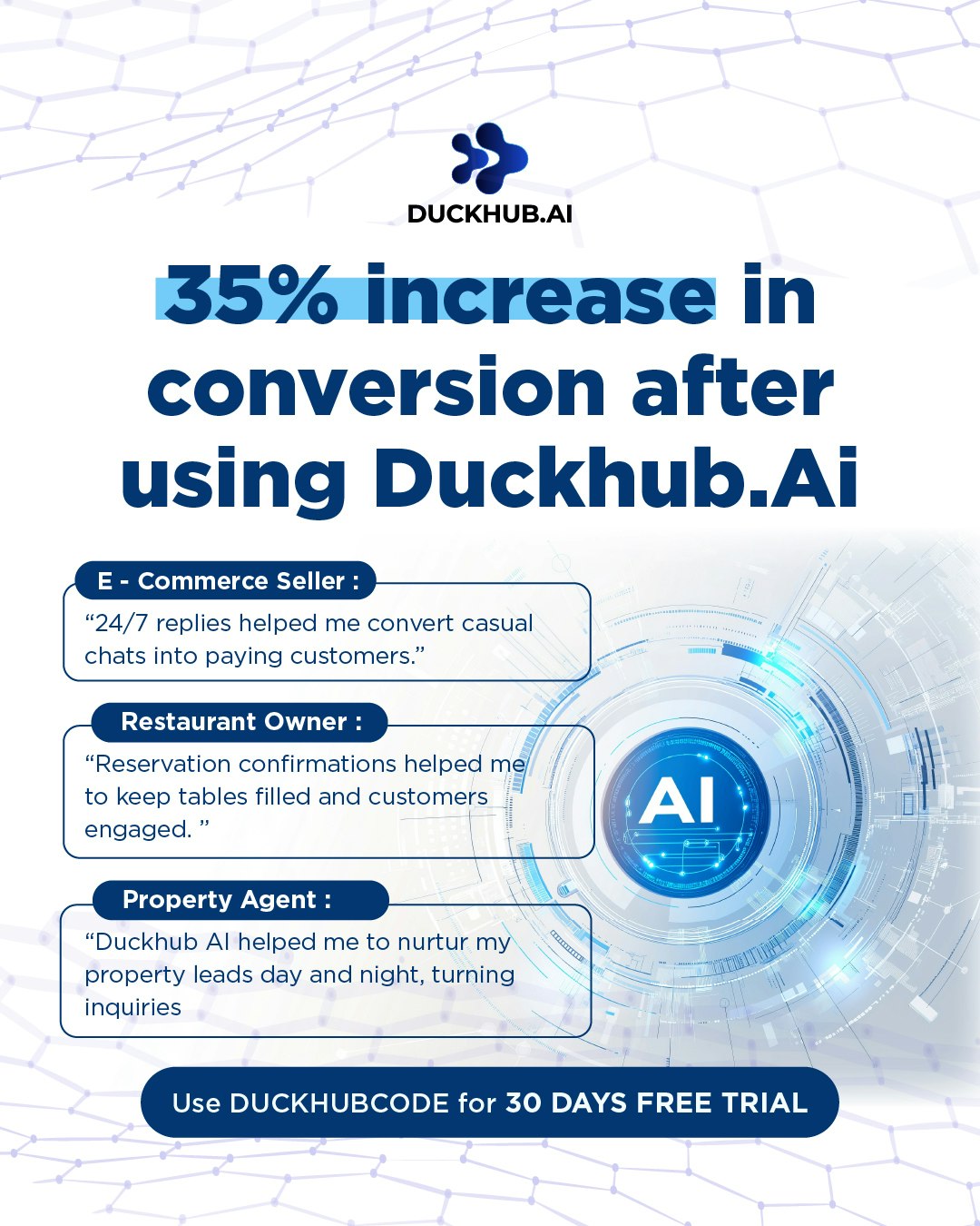 DuckHub AI - A Code-Free AI Chatbot screenshot 1