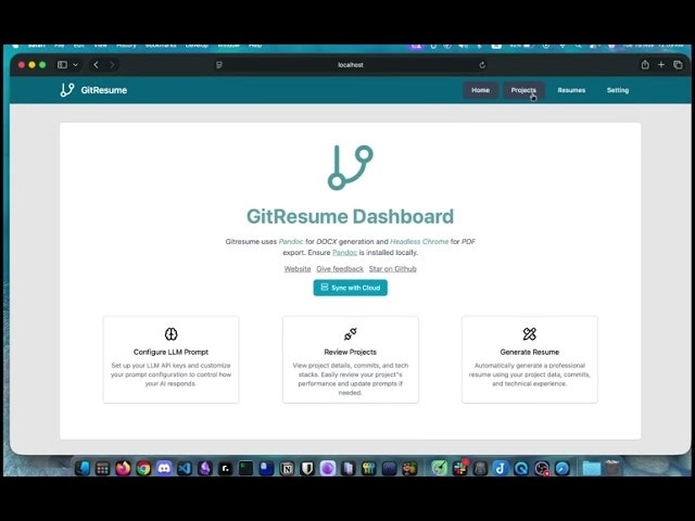 GitResume screenshot 1