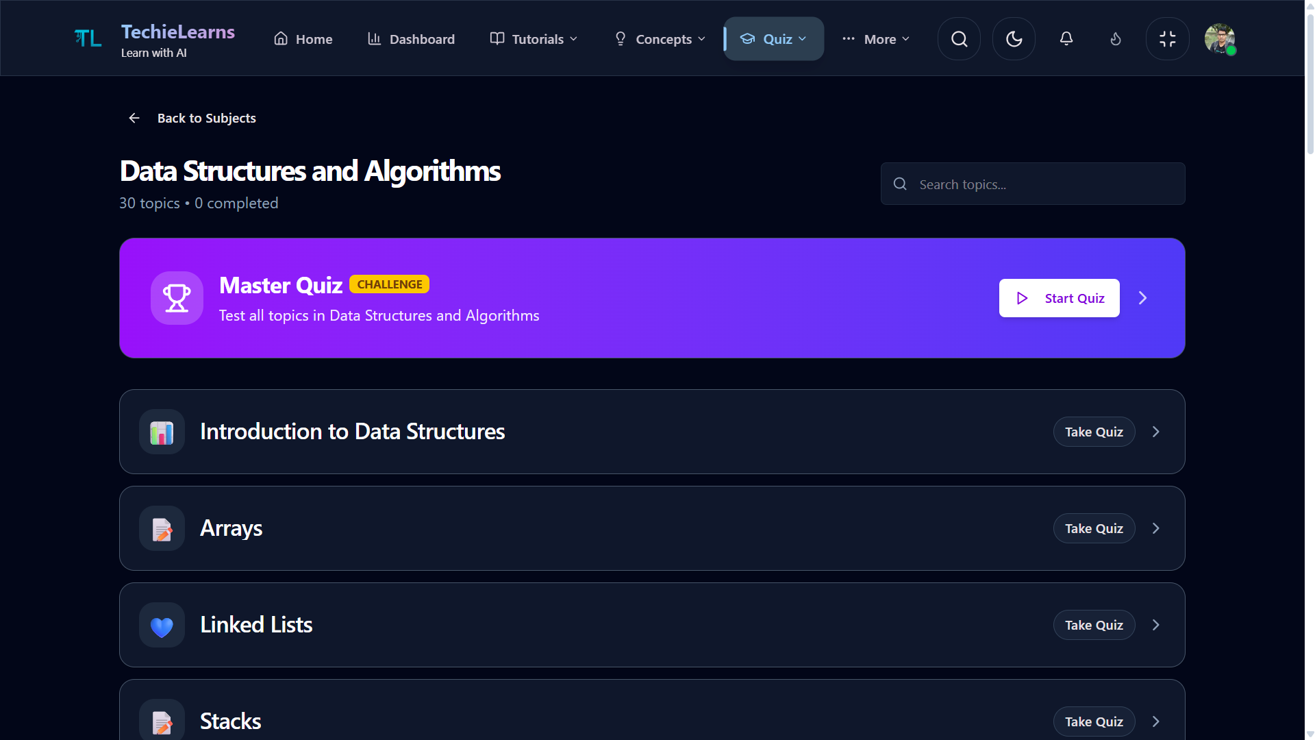 TechieLearns — AI Learning Platform screenshot 12