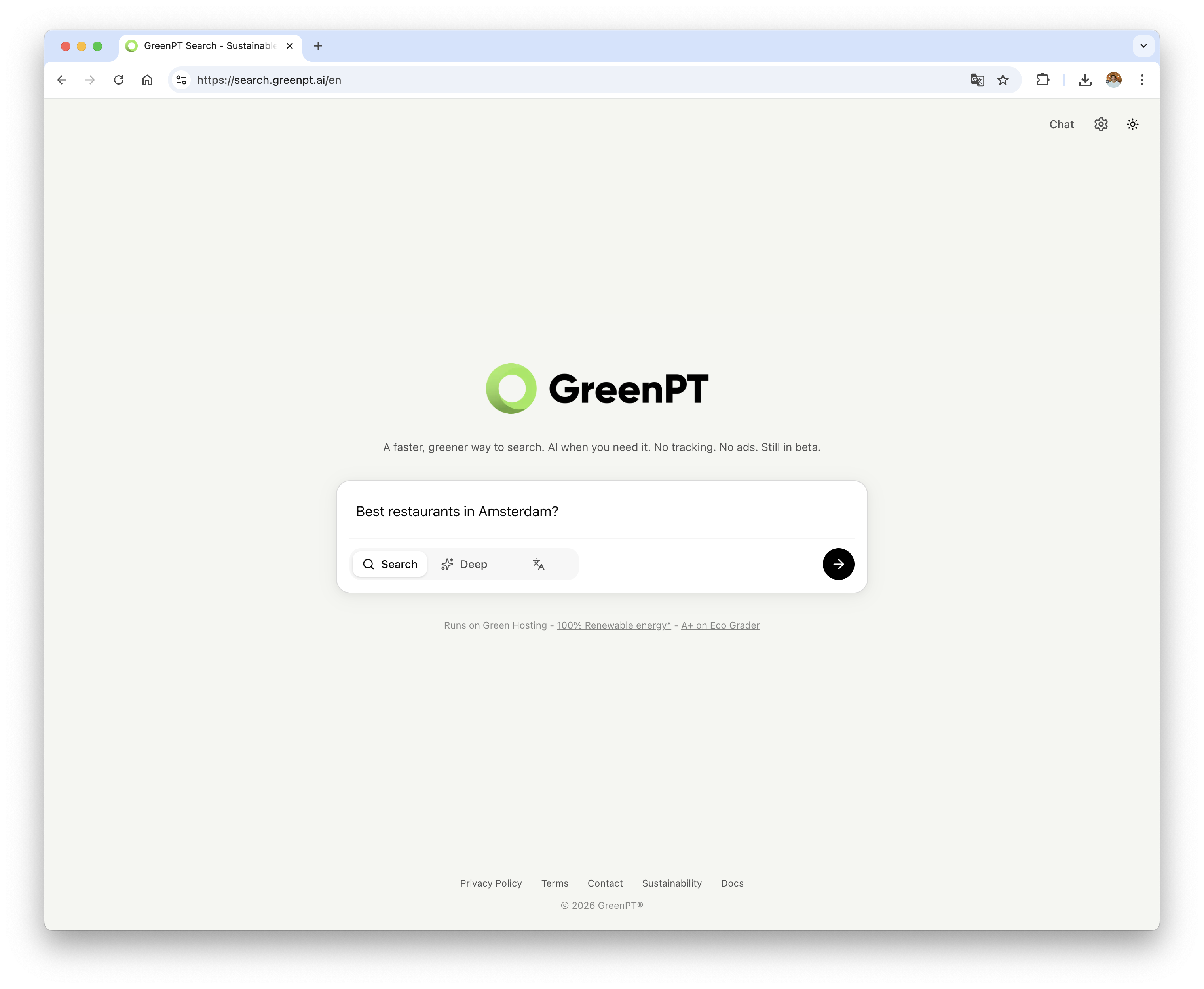 GreenPT Search screenshot 1