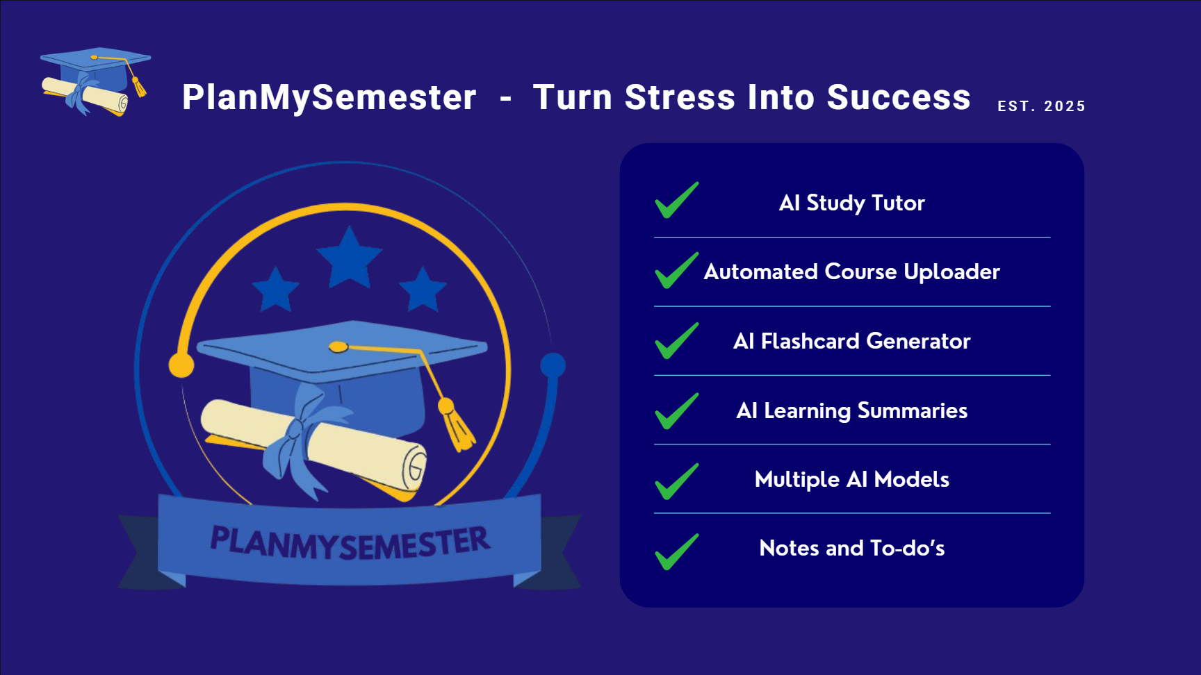 PlanMySemester - Powered by AI screenshot 1
