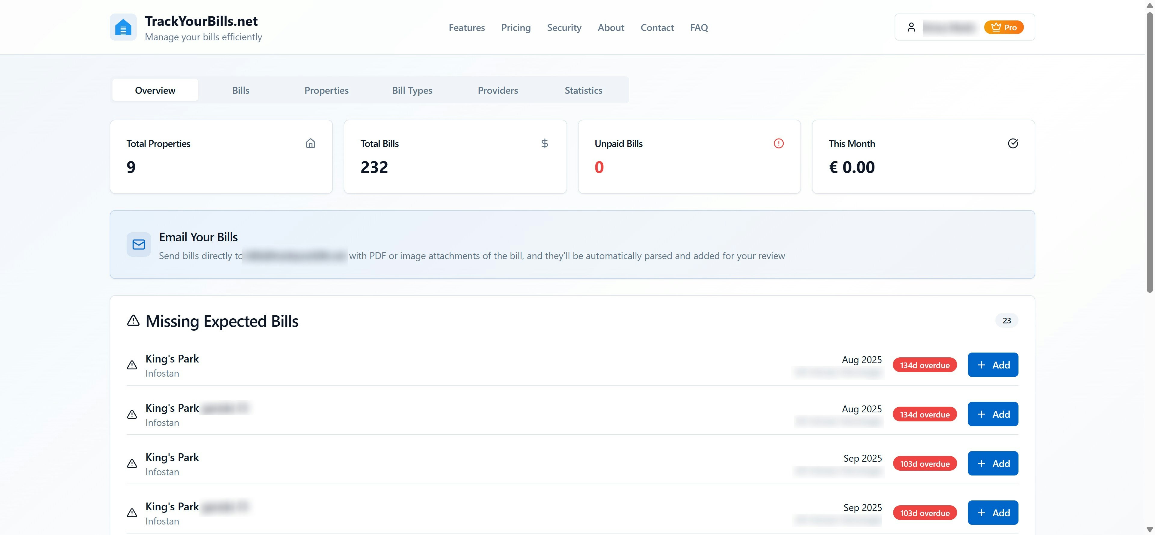 Manage Bills Across All Properties screenshot 3