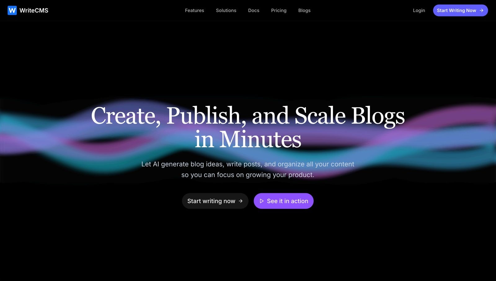 WriteCMS screenshot 1