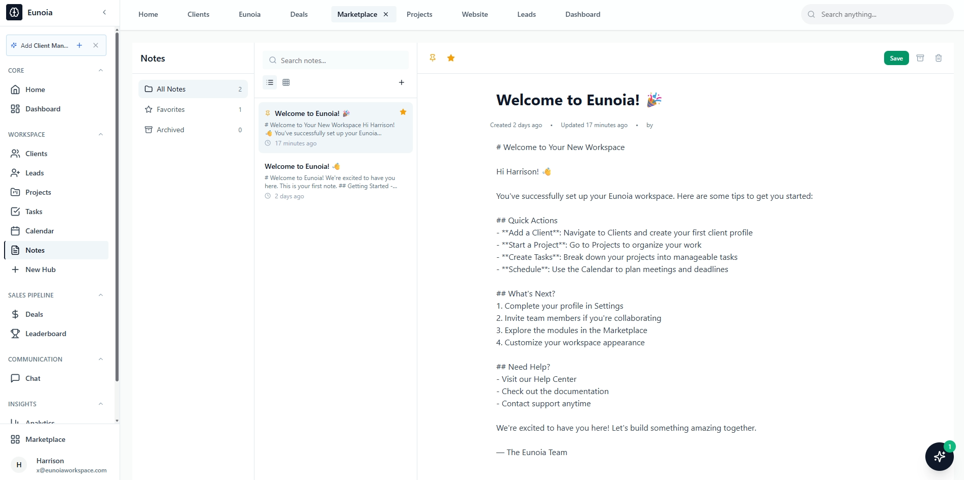 Eunoia screenshot 1