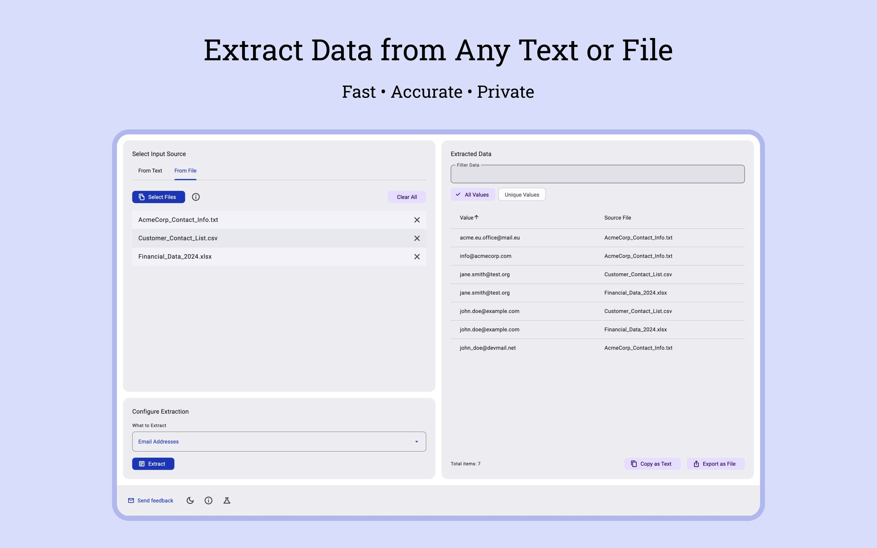 TextMine screenshot 1