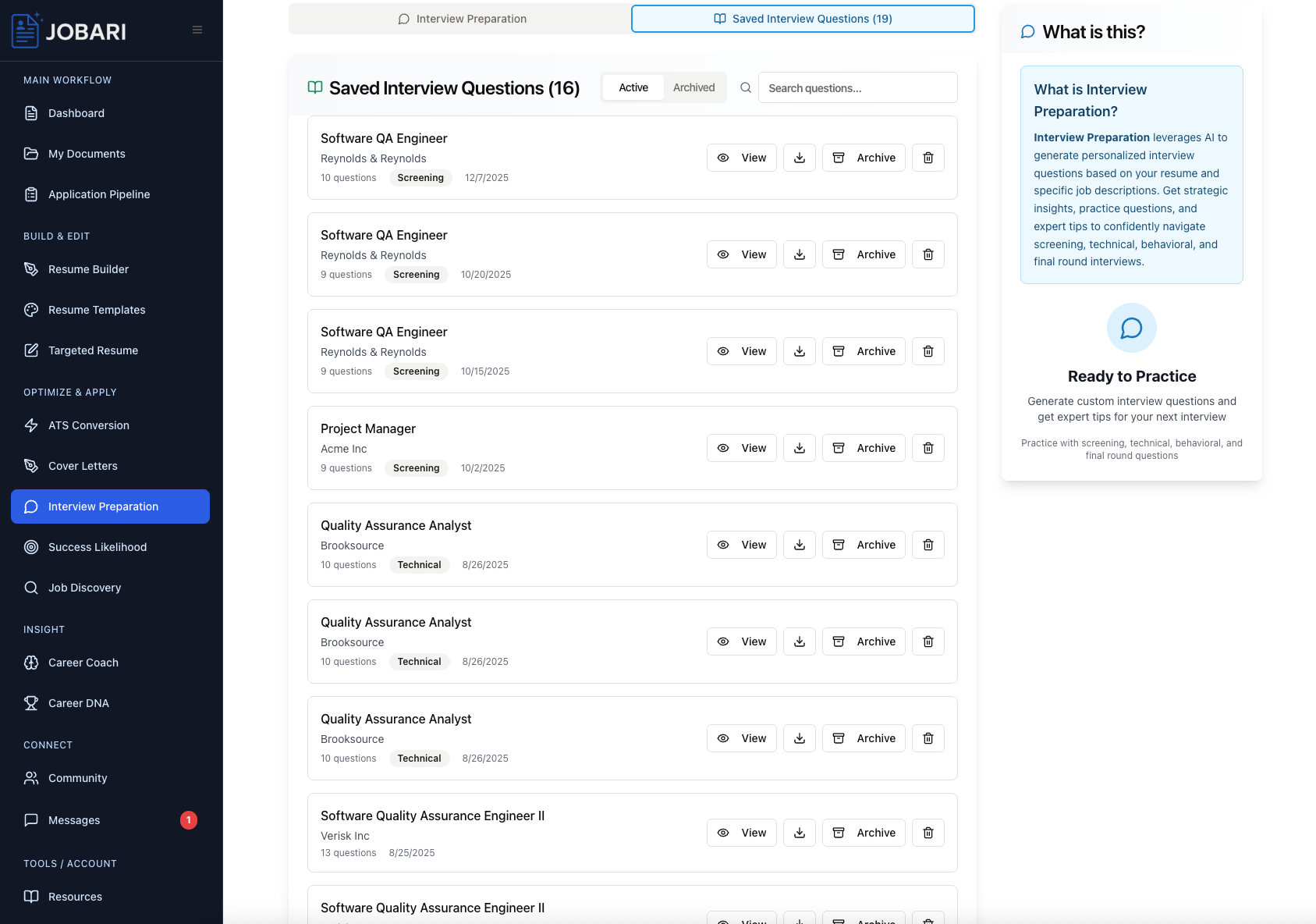 Jobari - Tools for a Smarter Job Search screenshot 9