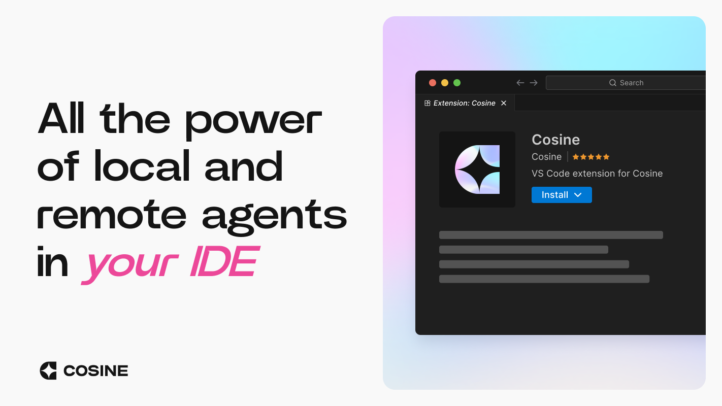 Cosine VS Code Extension screenshot 1