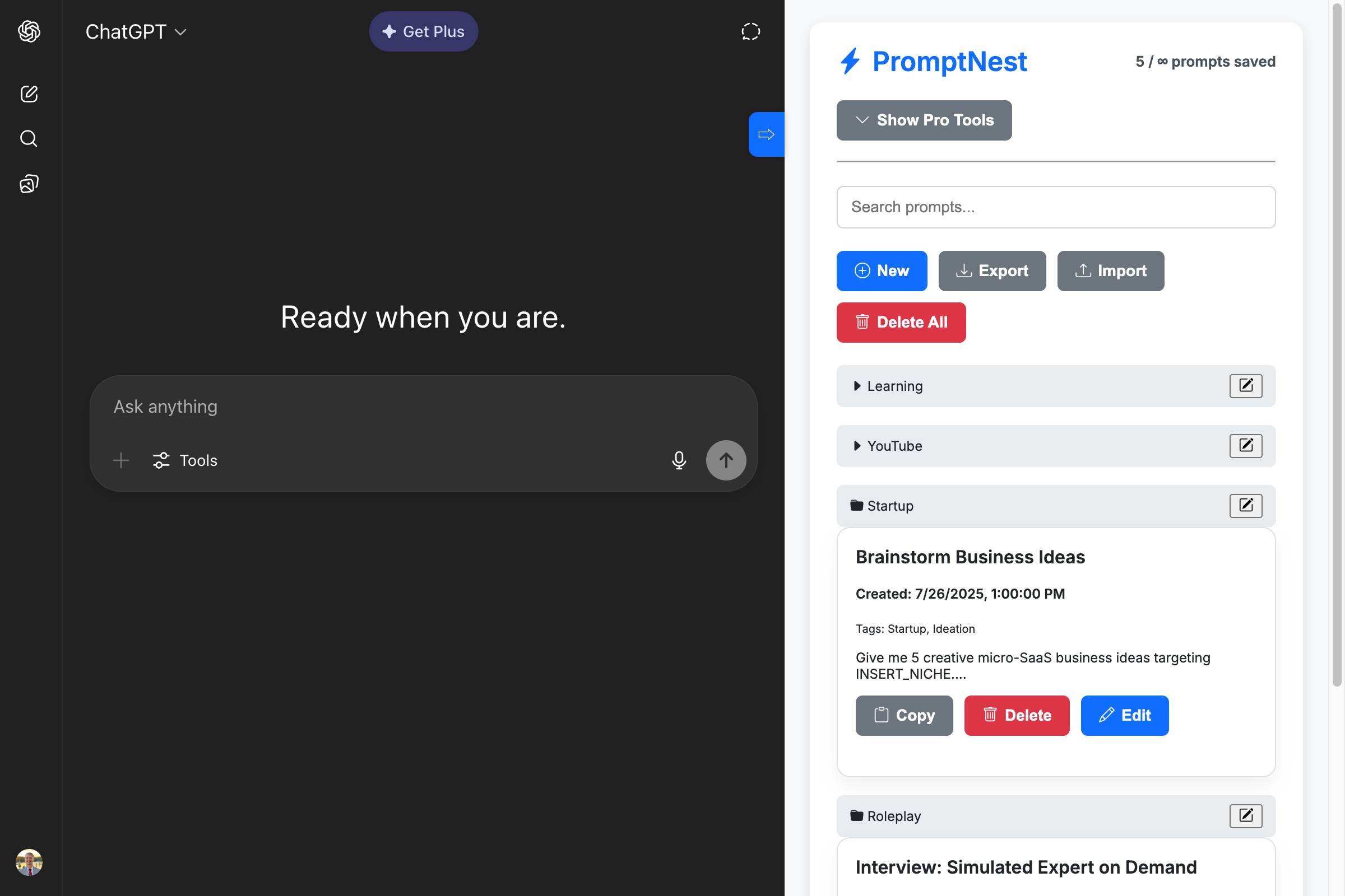 PromptNest screenshot 2