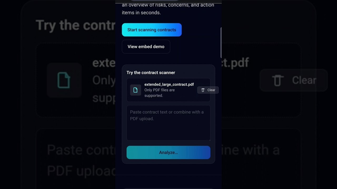 ContractGuard AI, Upload any contract screenshot 4