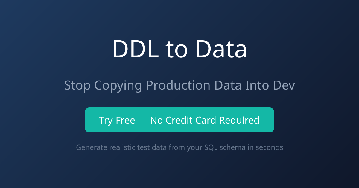 DDL to Data screenshot 2