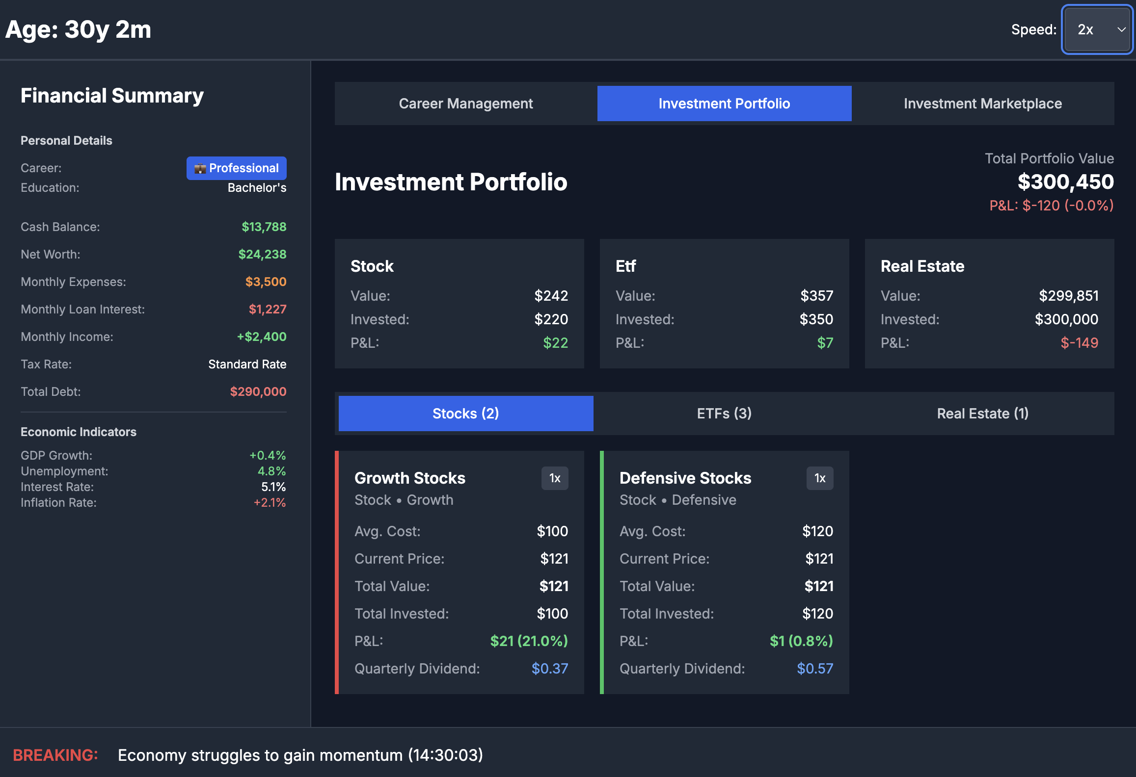 Financial Life Simulator screenshot 4