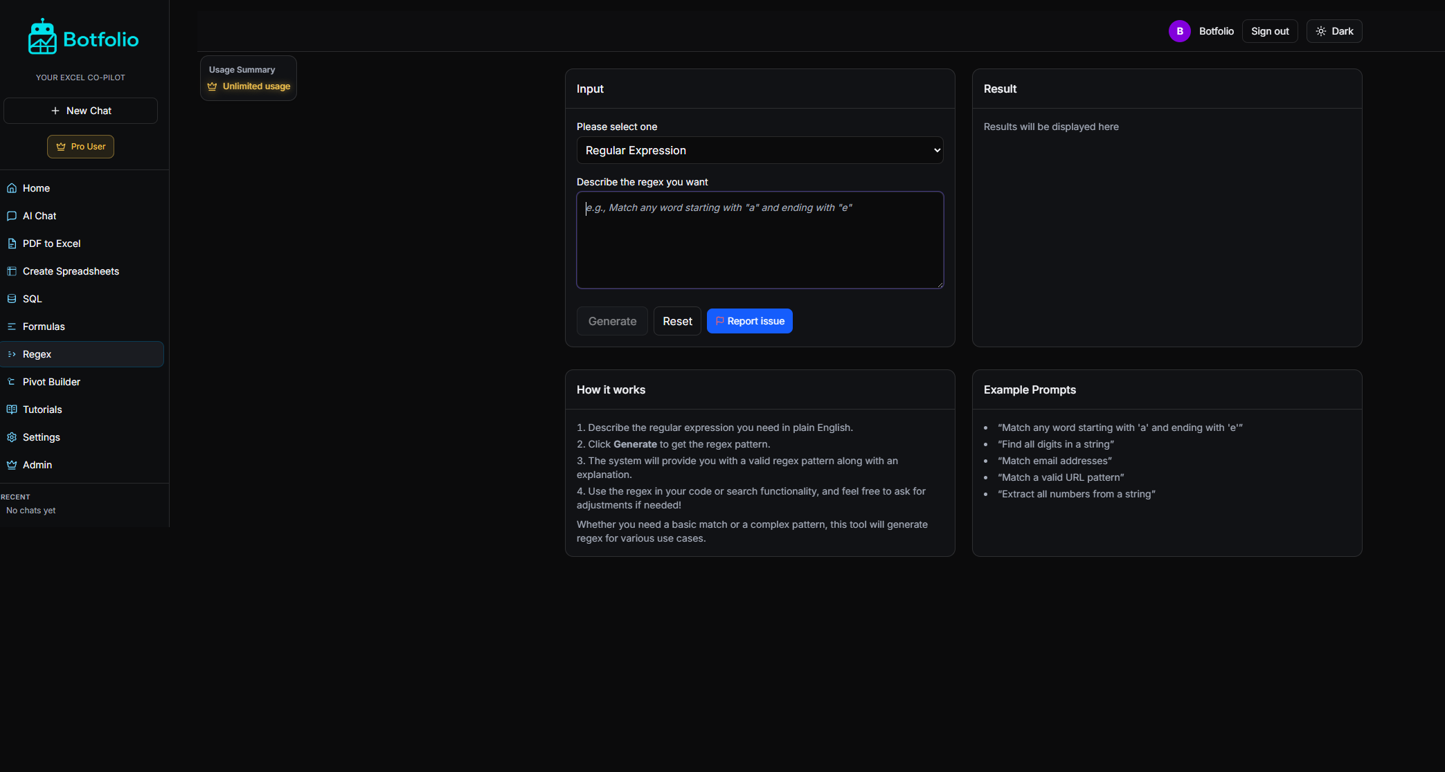 Botfolio screenshot 5