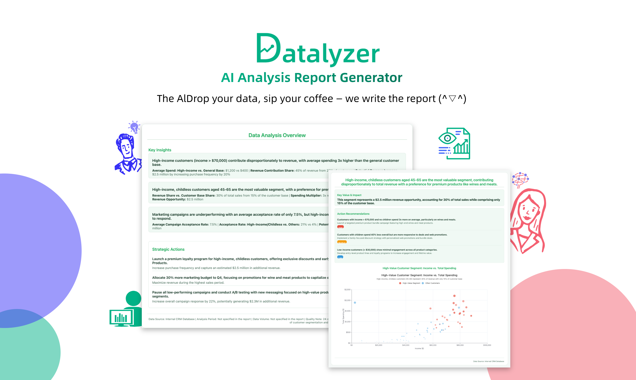 Datalyzer — AI Analysis Report Generator screenshot 1