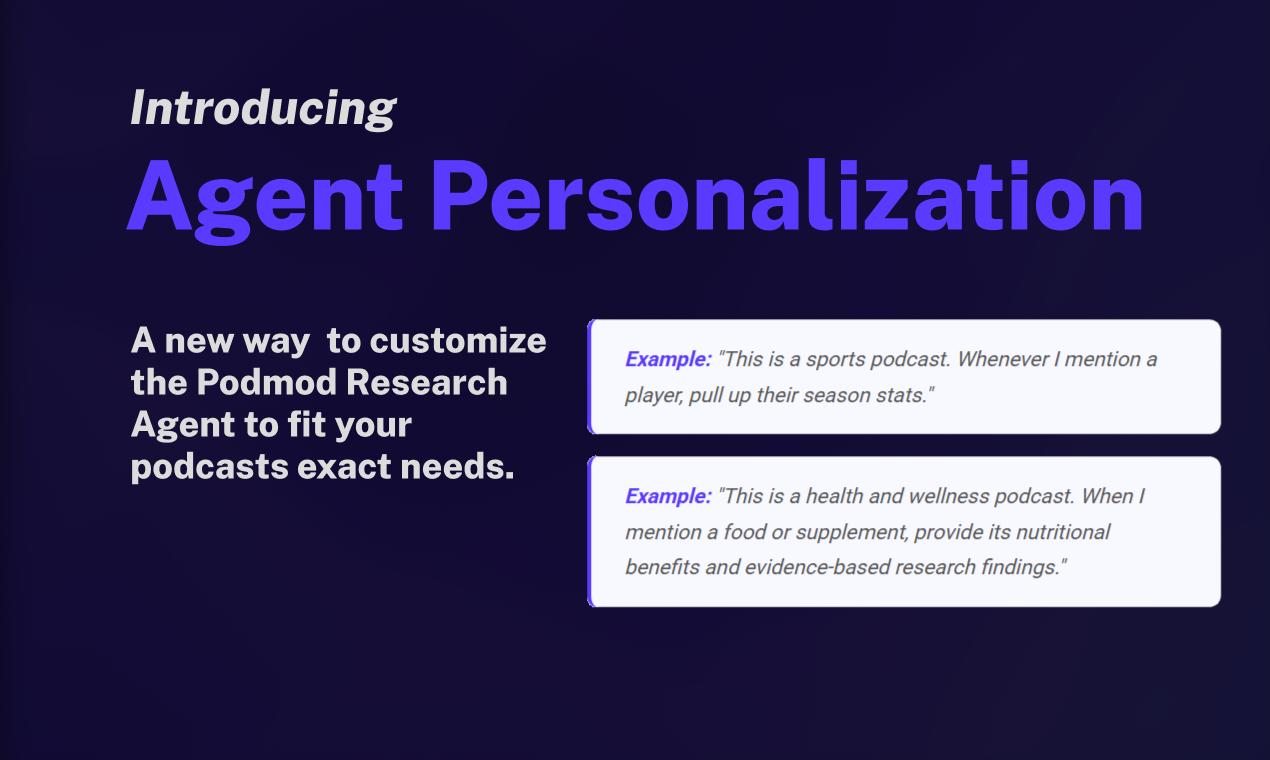 Podmod: Personalized Real-Time Research  screenshot 2