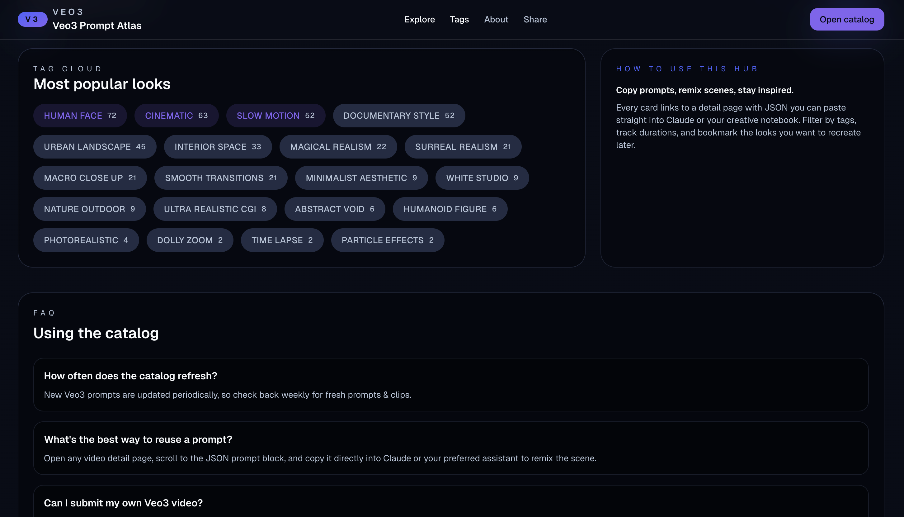Veo3 Prompt Atlas screenshot 4