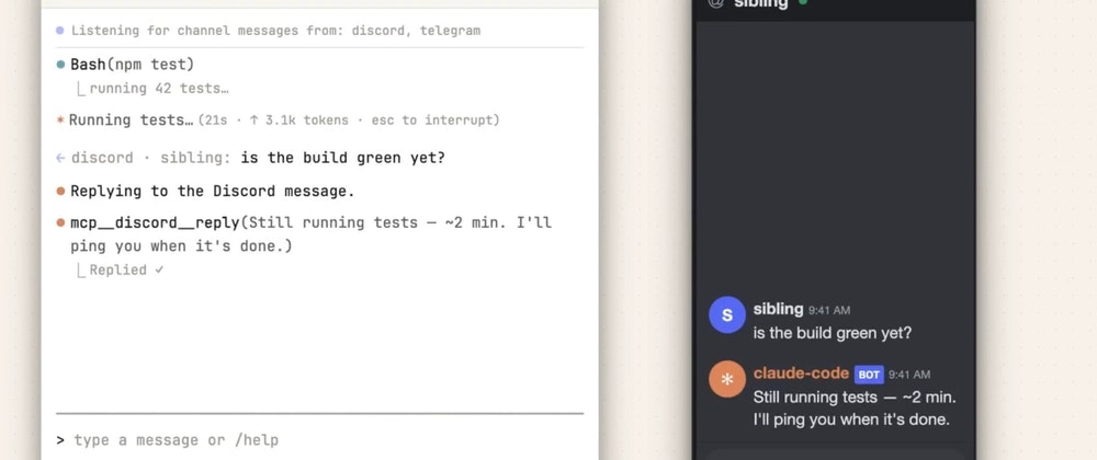 Claude Code Channels screenshot 2