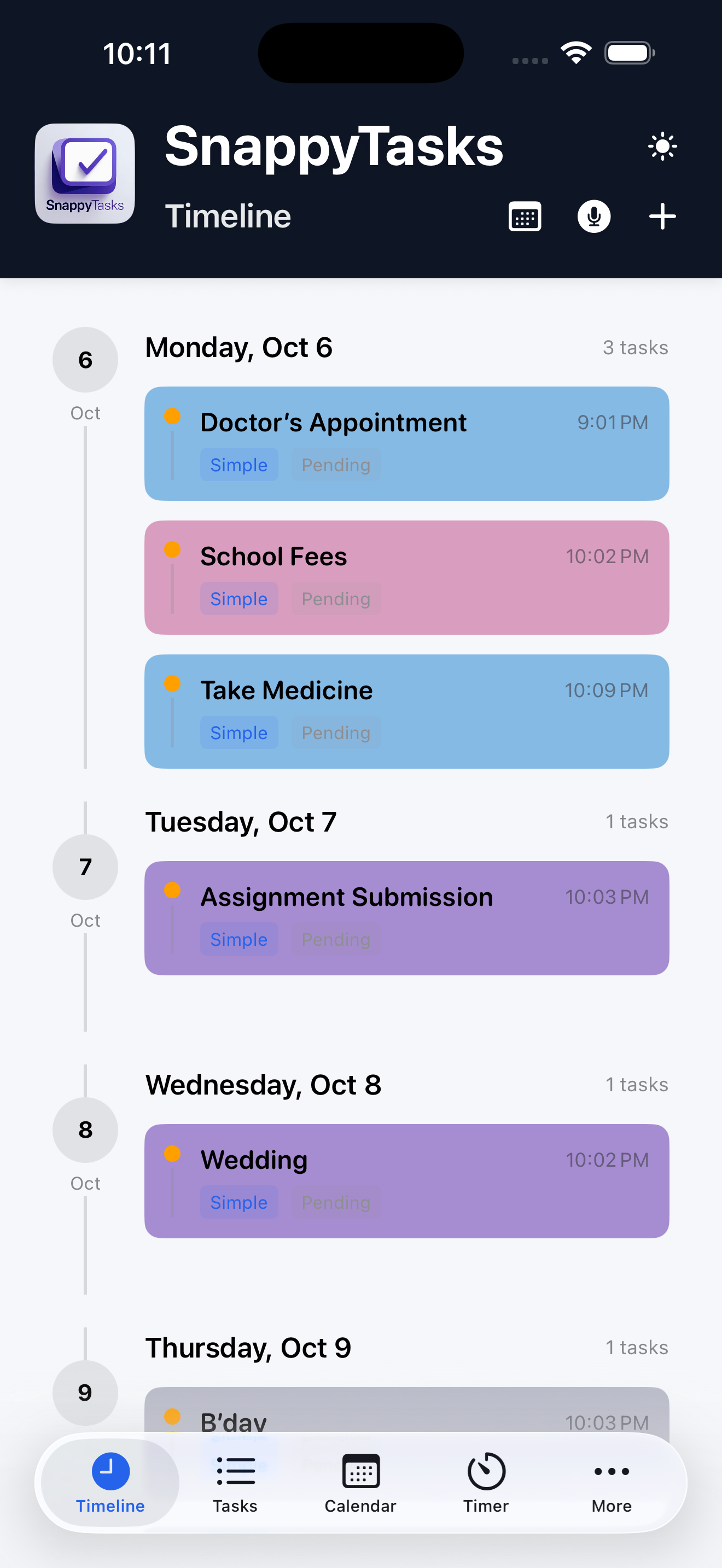 SnappyTasks screenshot 3