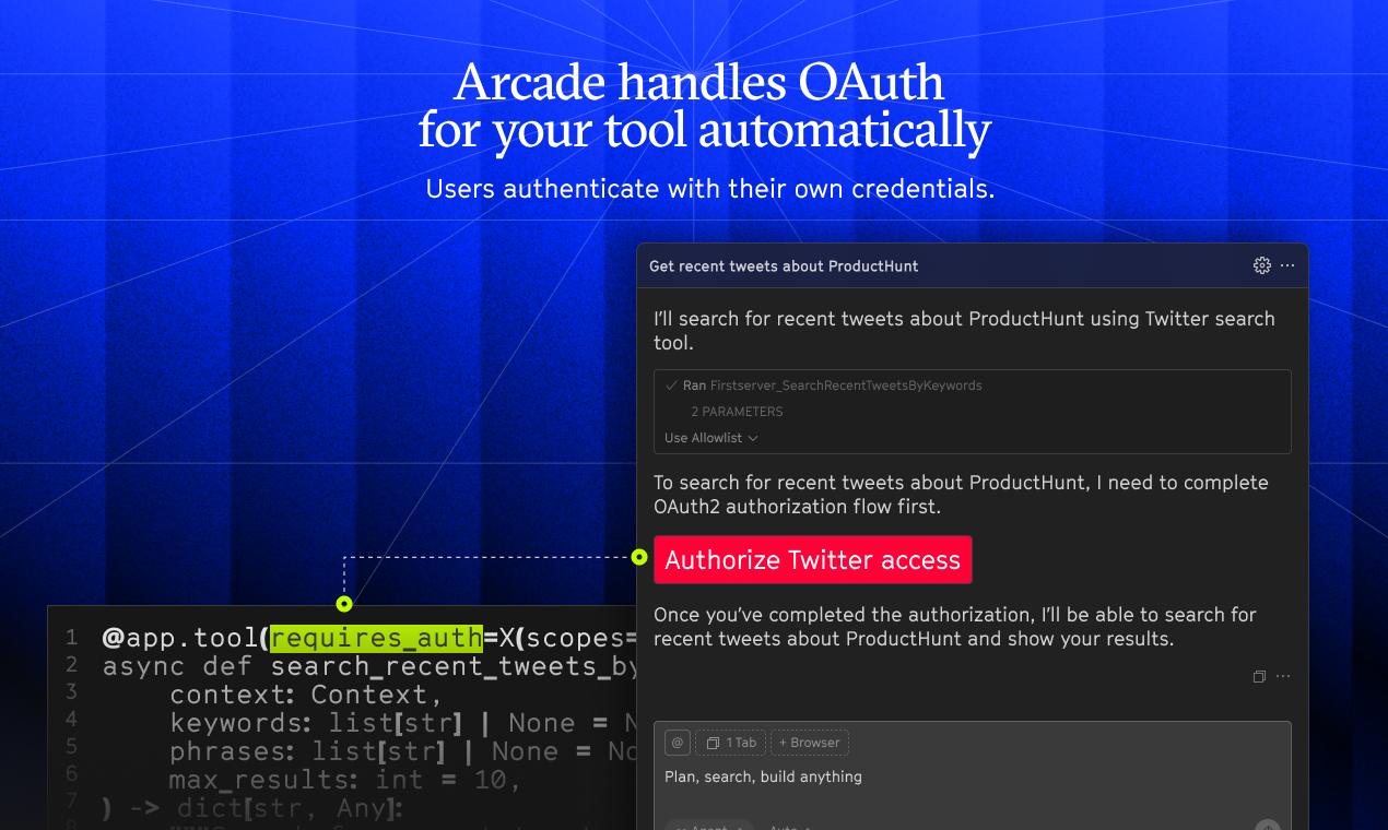 Secure MCP Framework by Arcade.dev screenshot 2
