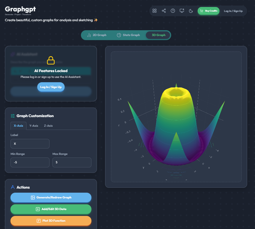 Graphgpt - 2D, 3D, Stats & Econs Graphs screenshot 6