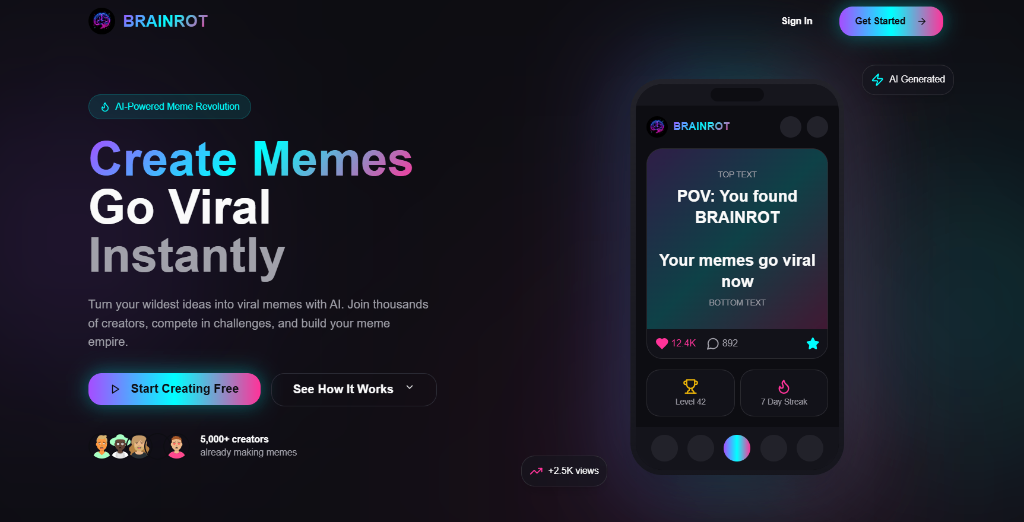 Brainrot.cv-Viral Memes Creator screenshot 1