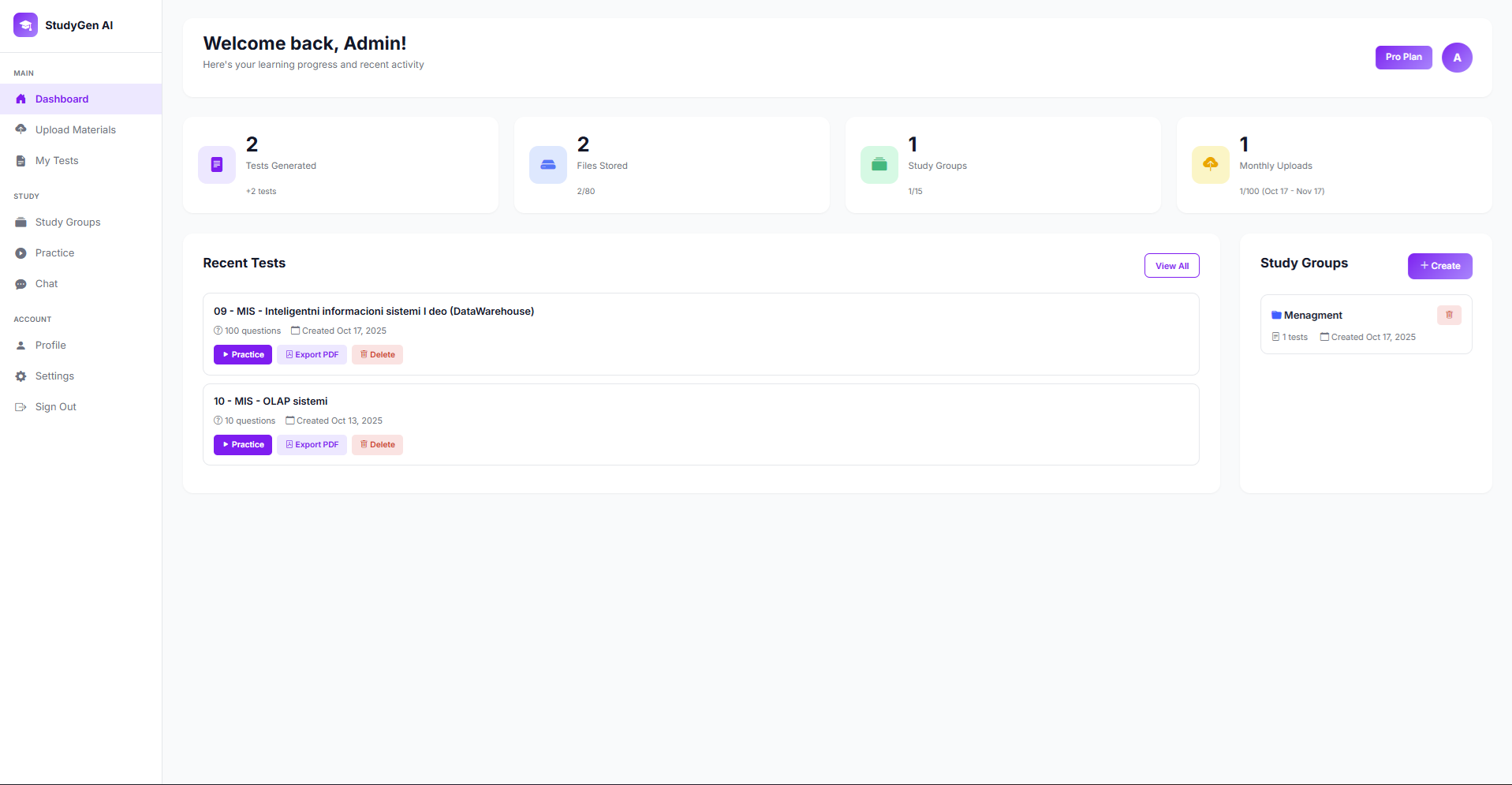 StudyGen screenshot 2