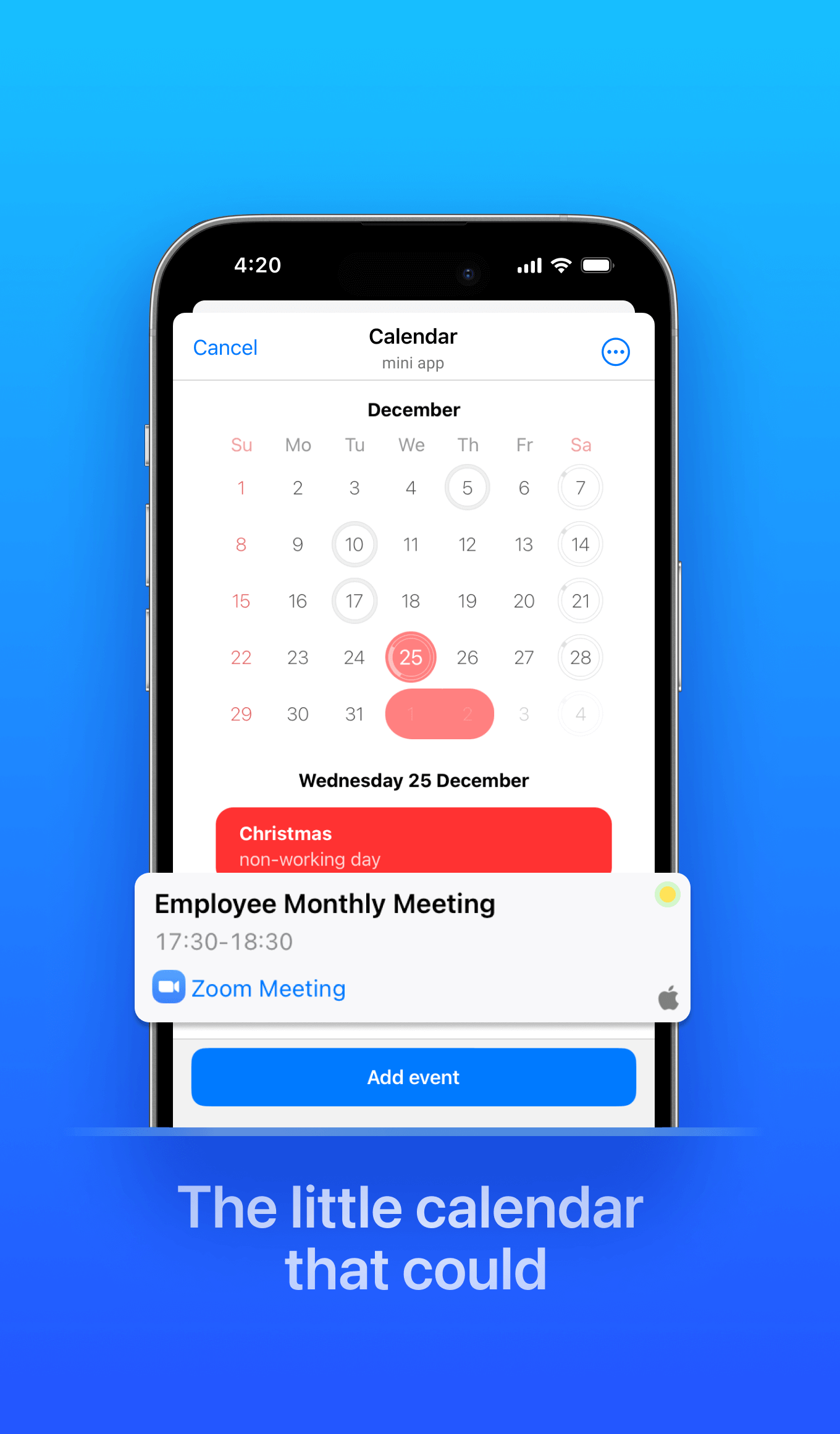 Calendar screenshot 1