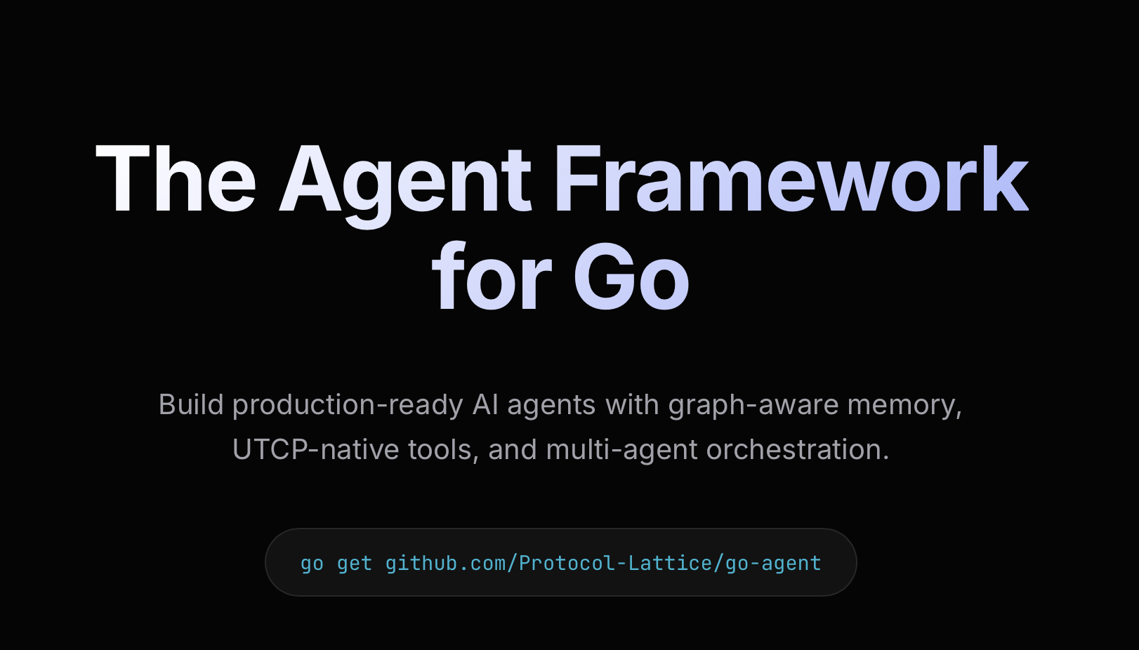 go-agent framework screenshot 1