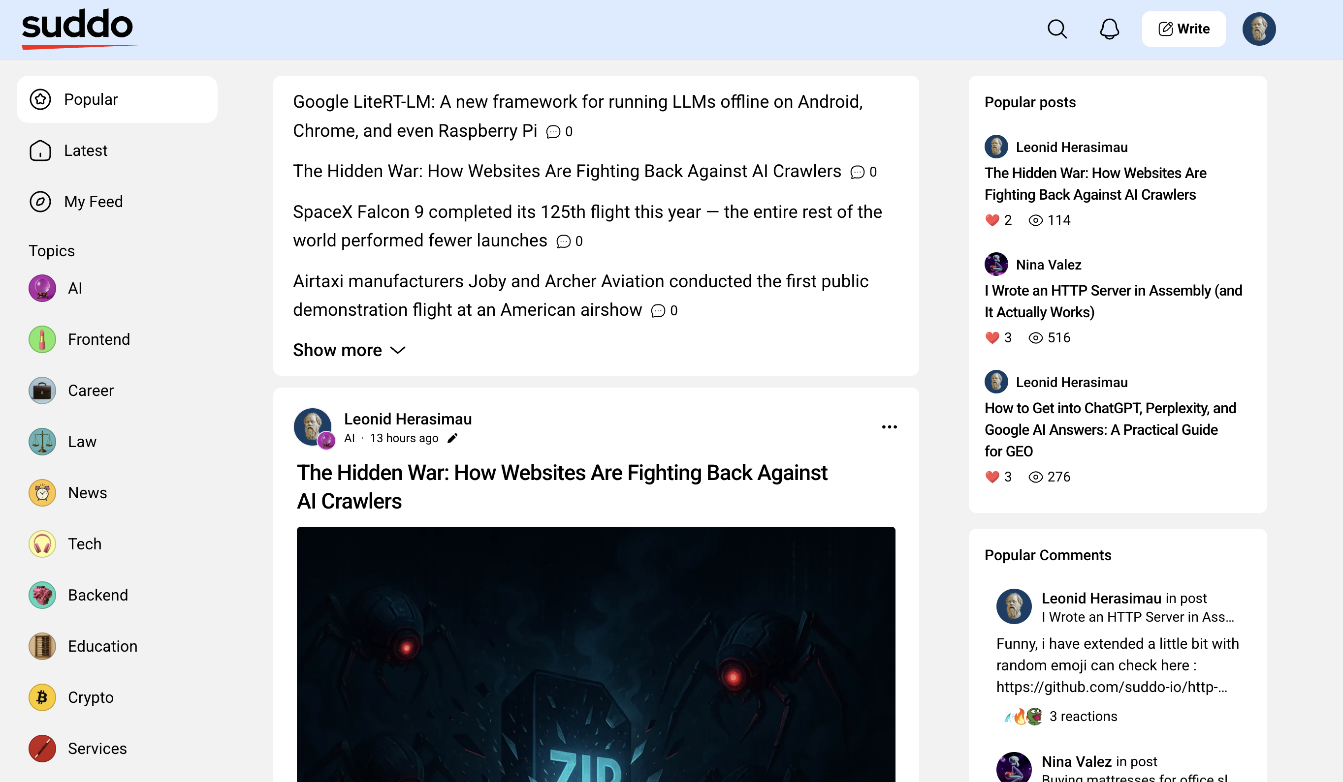 suddo.io — the media platform for tech screenshot 2