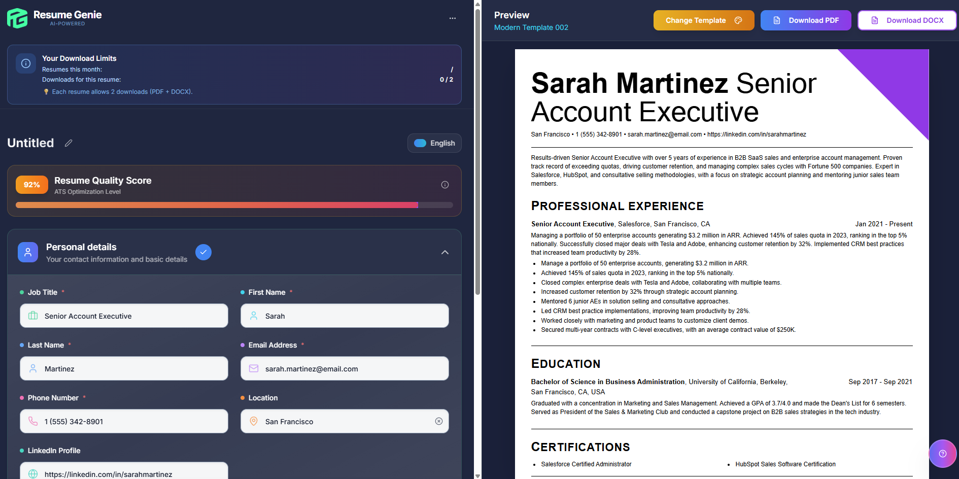 Resume Genie Pro screenshot 5