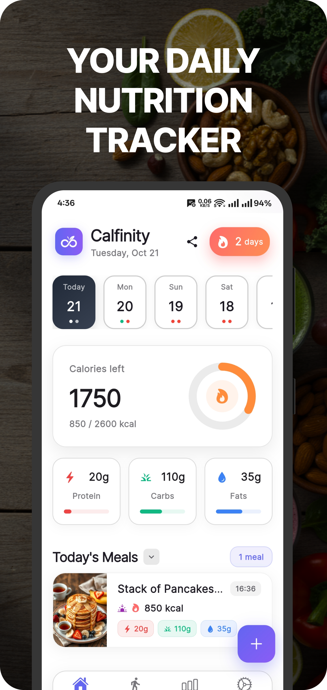 Calfinity: AI Fitness Ecosystem screenshot 1