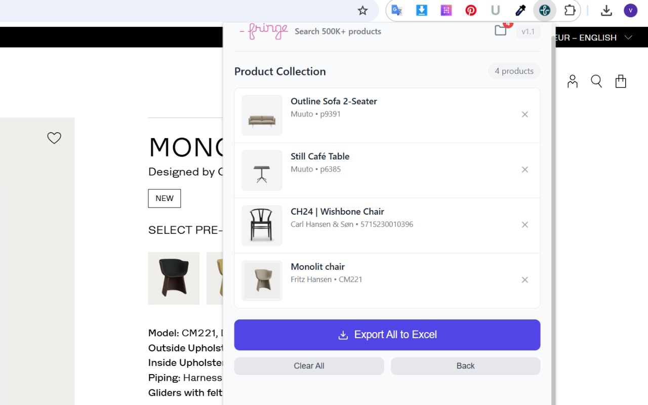 Fringe – Furniture Product Capture