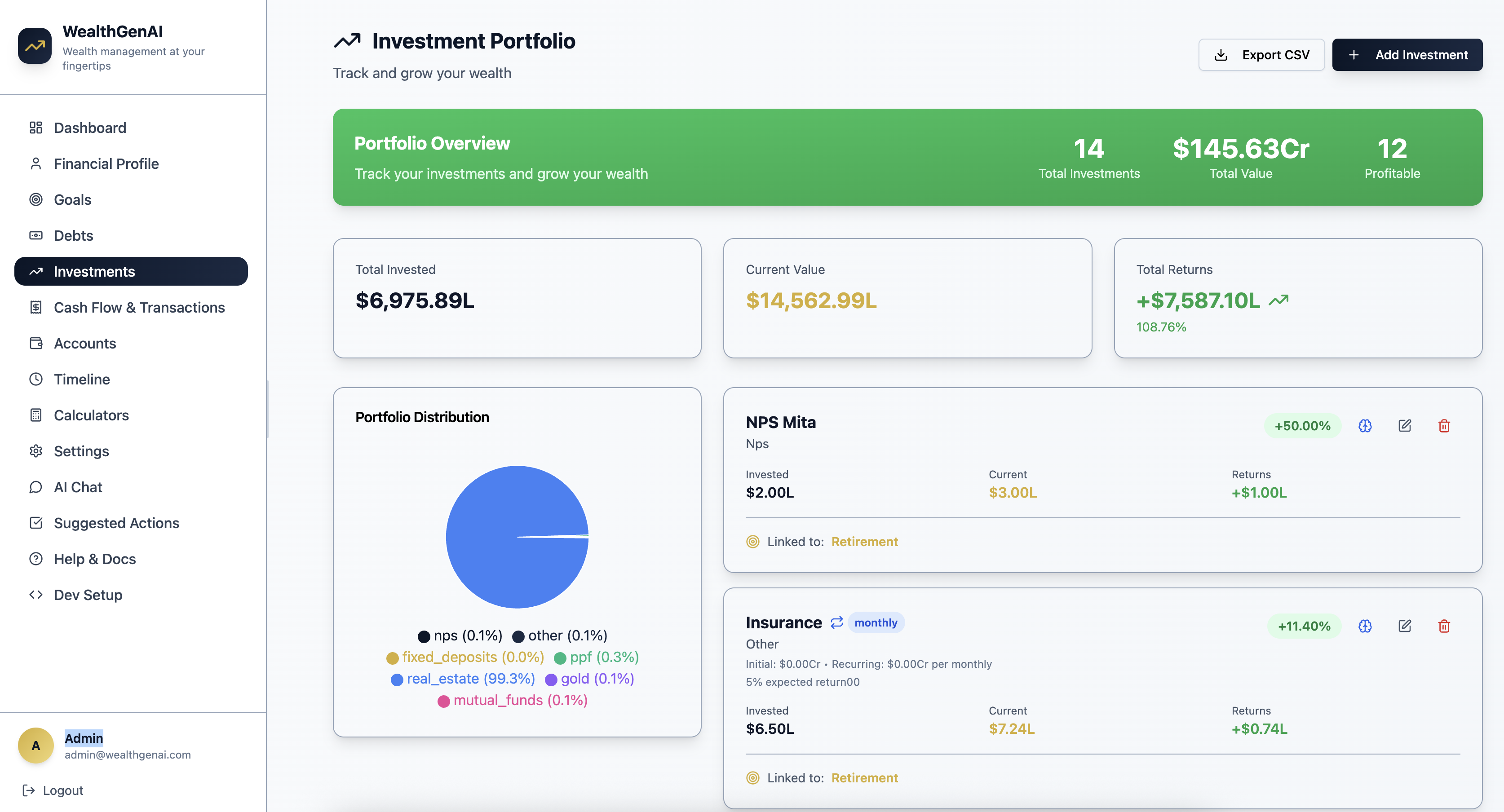 WealthGenAI screenshot 9