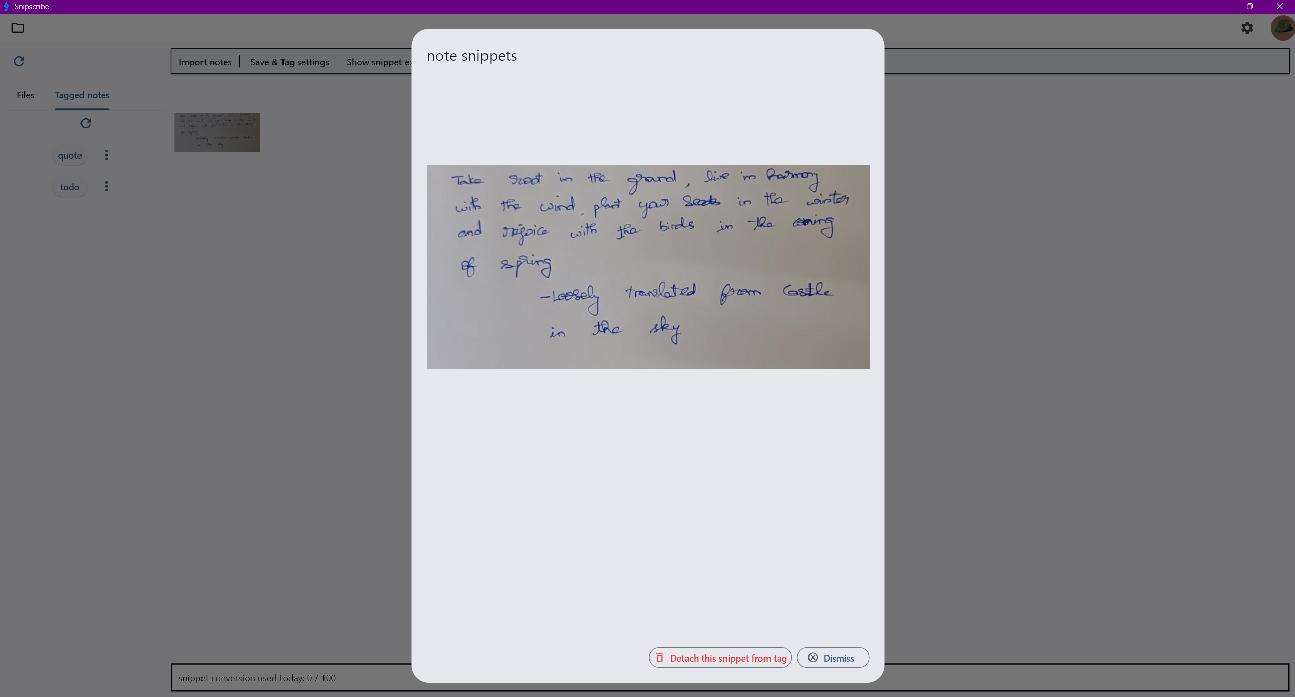 Snipscribe screenshot 5